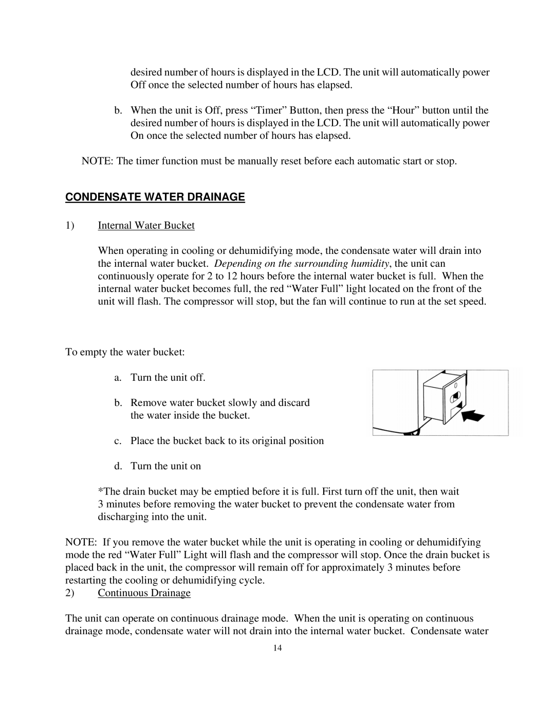 Soleus Air MA-9000AH owner manual Condensate Water Drainage 