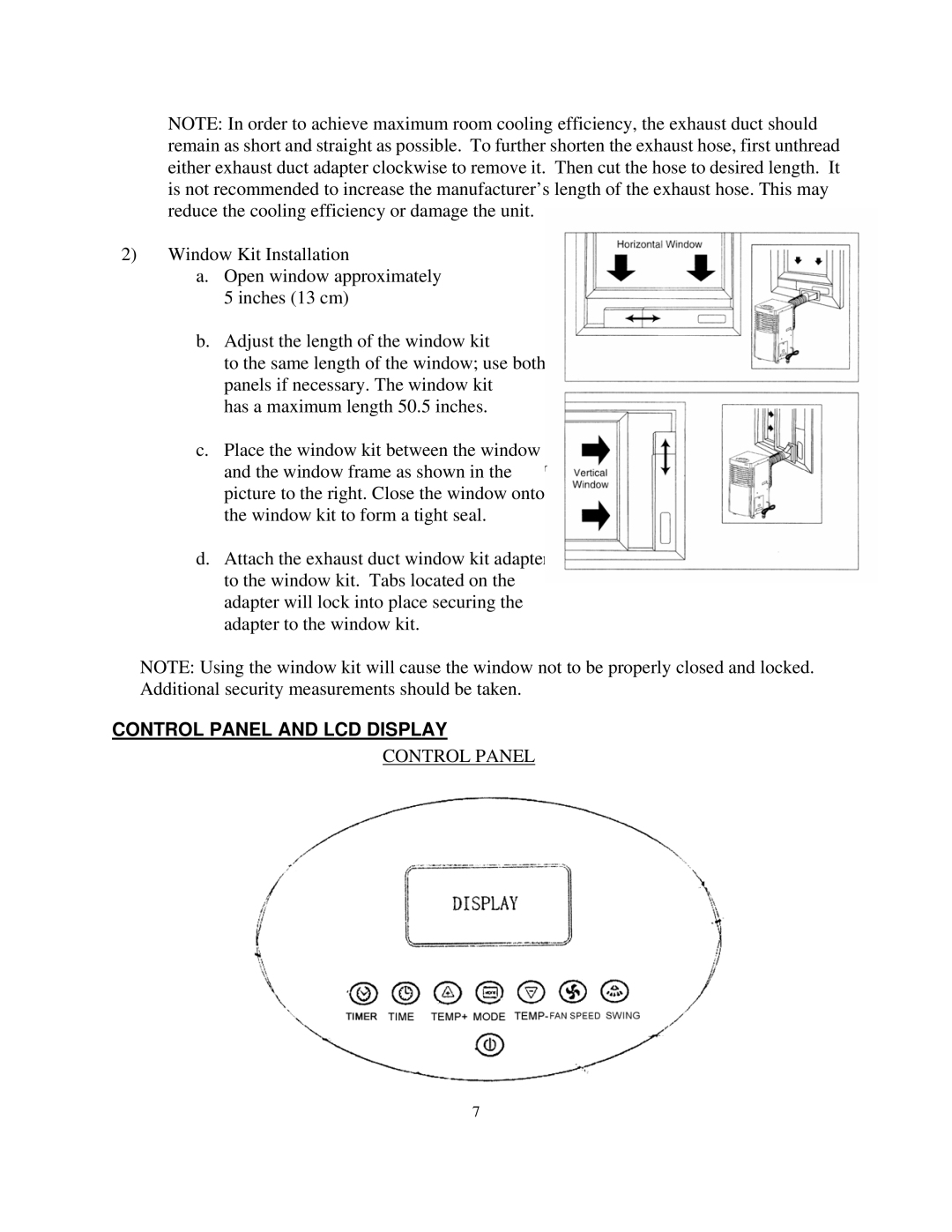 Soleus Air MA-9000AH owner manual Control Panel and LCD Display 