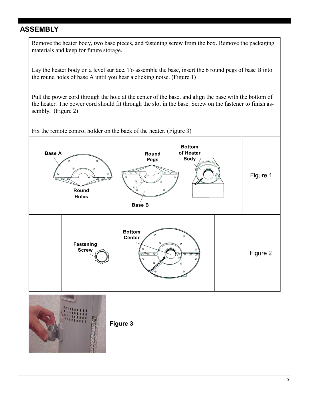 Soleus Air MS-14R manual Assembly 