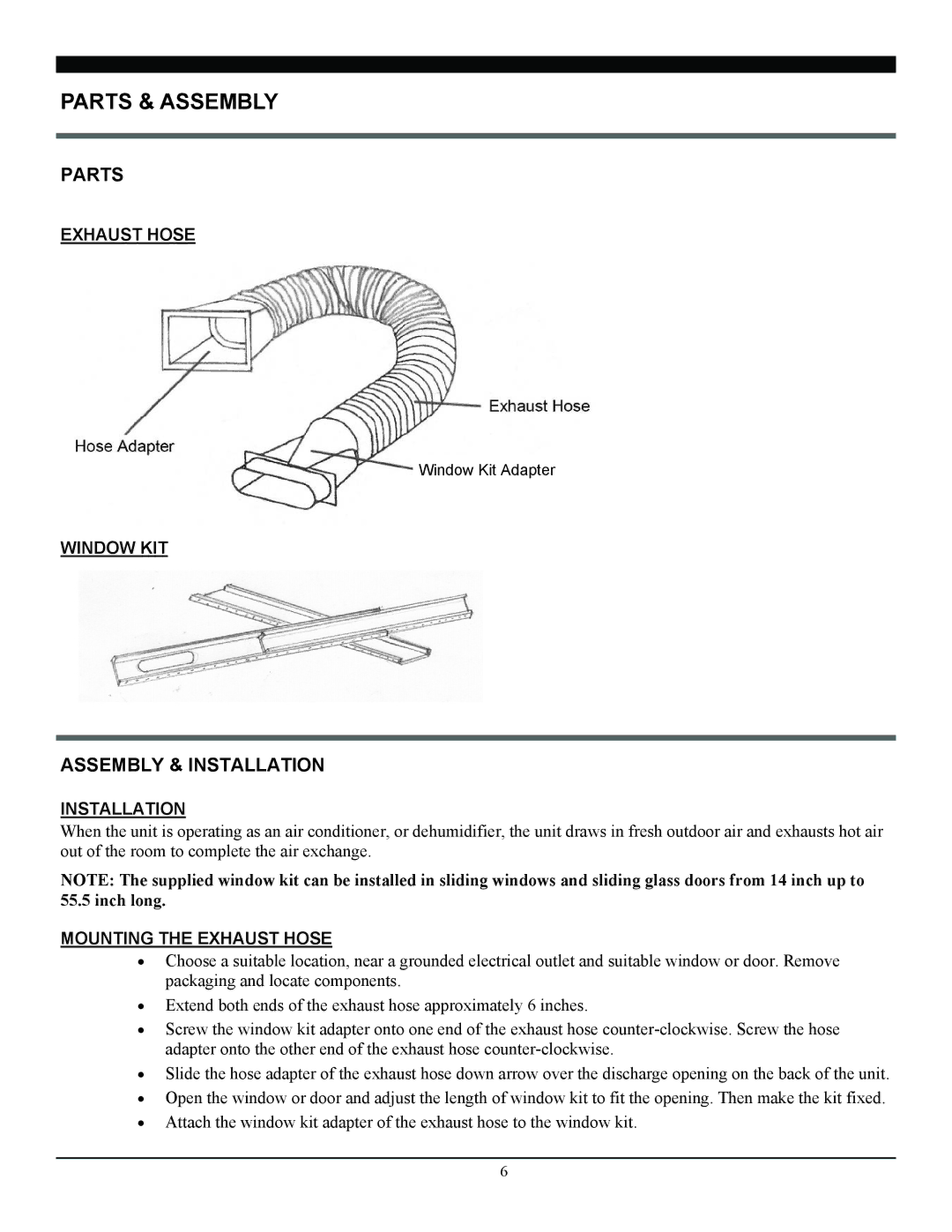 Soleus Air PE8-12R-32 manual Parts & Assembly, Assembly & Installation 