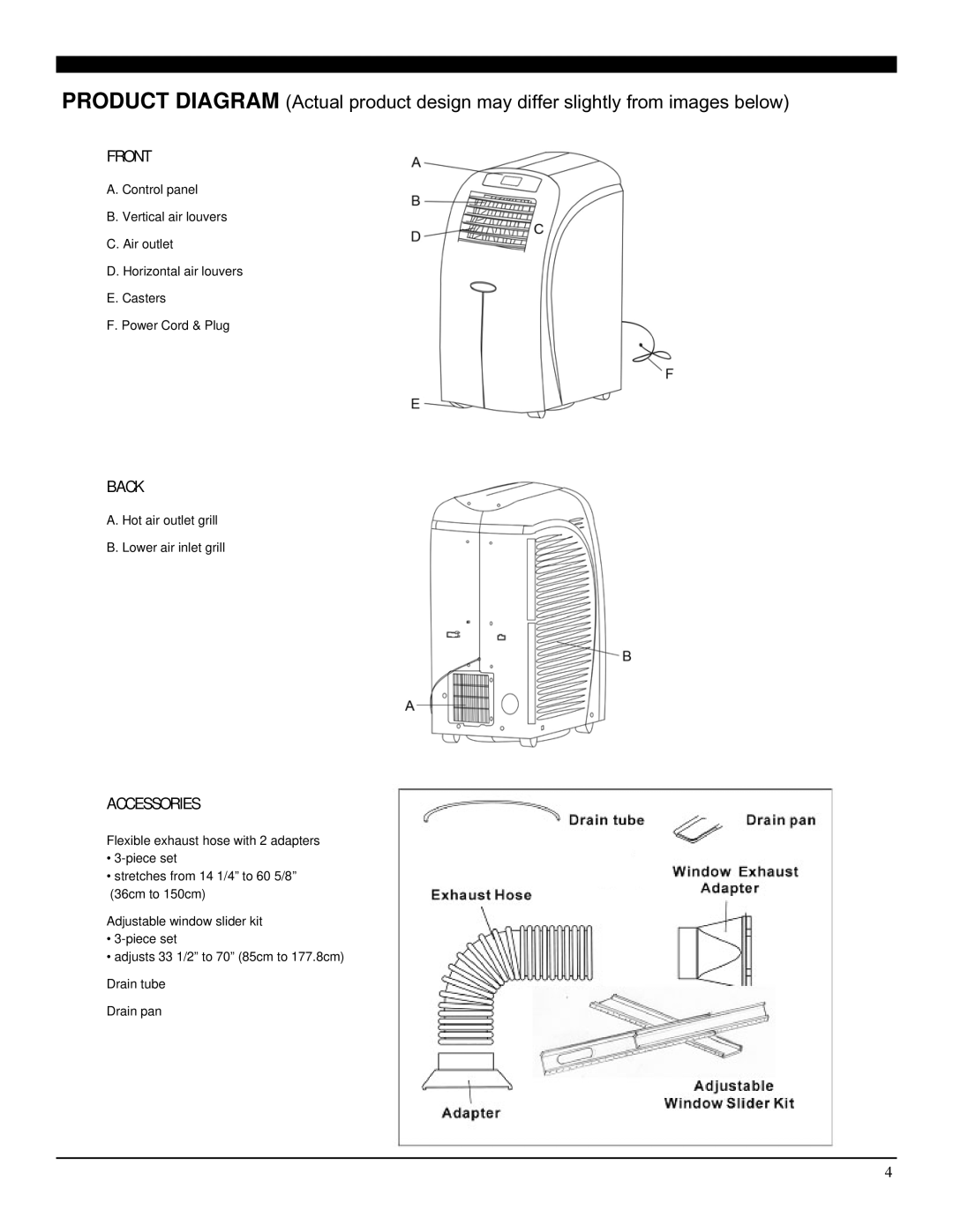 Soleus Air PH3-10R, PH3-09R operating instructions Back 