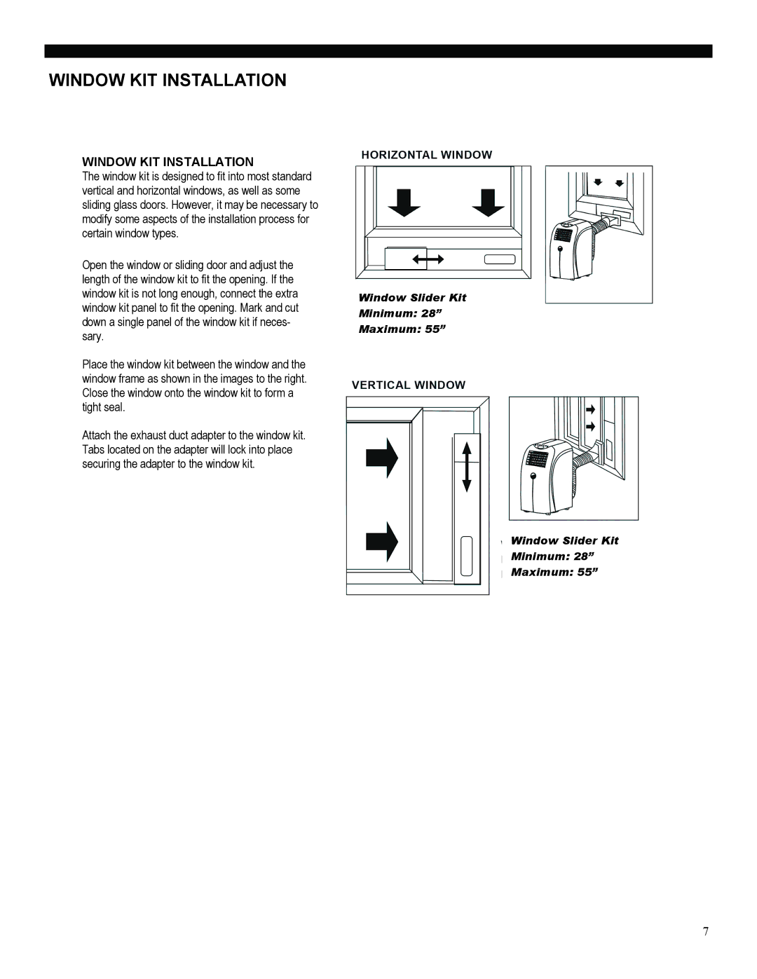 Soleus Air PH3-12R-03 manual Window KIT Installation 