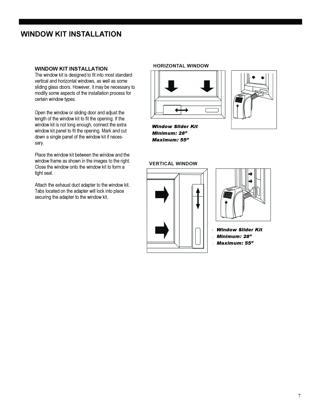 Soleus Air PH3-12R-03 manual Window Kit Installation 