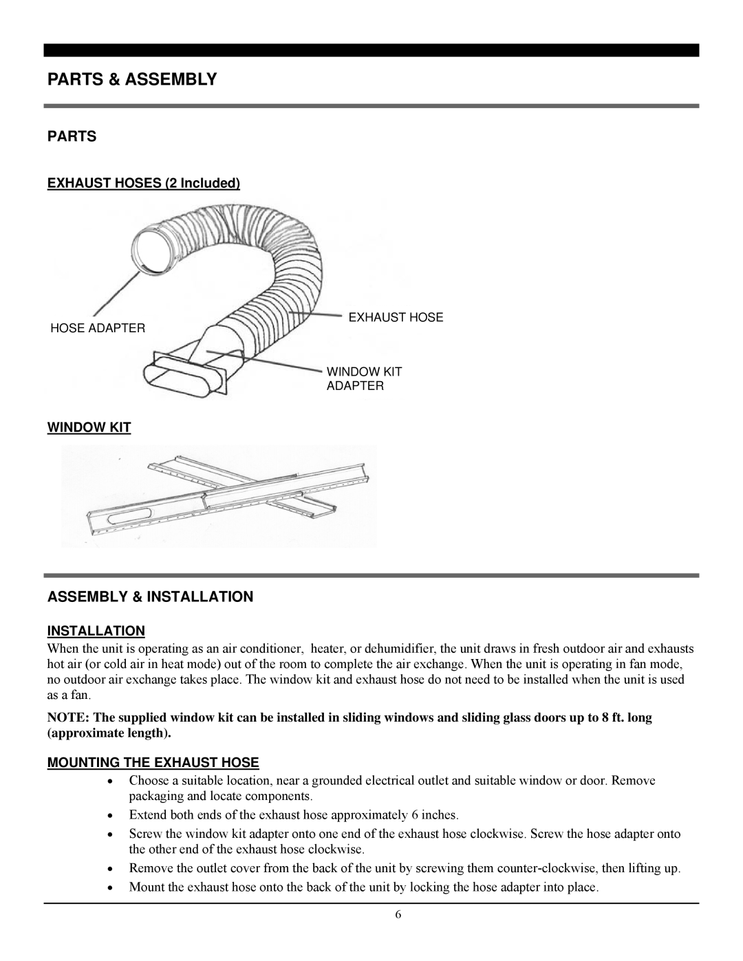 Soleus Air PH5-13R-32D manual Parts & Assembly, Assembly & Installation 