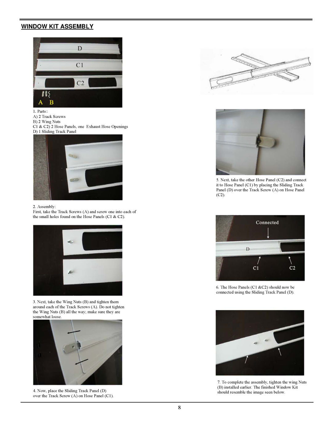 Soleus Air PH5-13R-32D manual Window KIT Assembly 