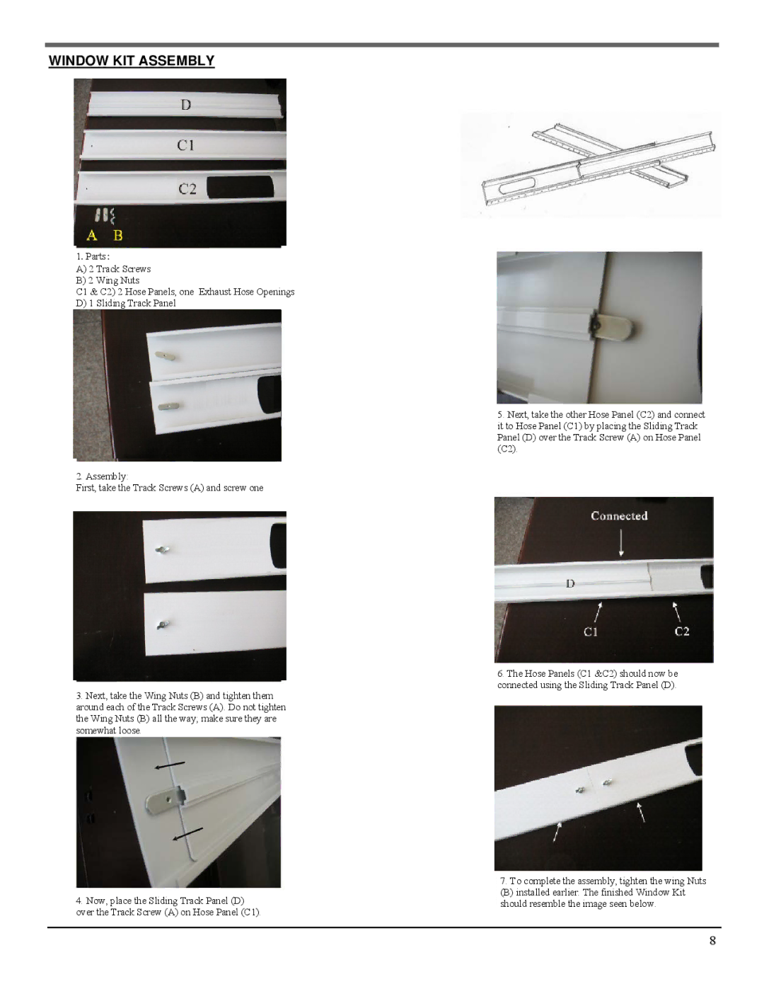 Soleus Air PH5(S) SERIES operating instructions Window KIT Assembly 