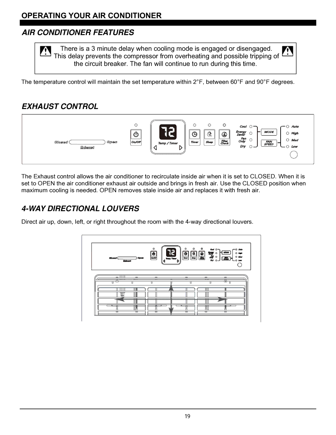 Soleus Air SG-CAC-08ESE manual AIR Conditioner Features 