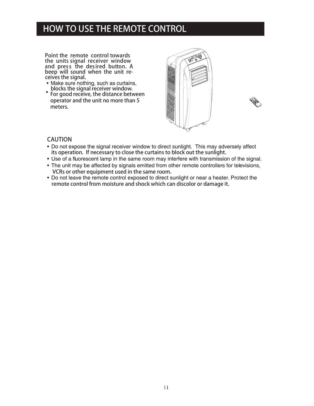 Soleus Air SG-PAC-10E2 (KY-101) manual HOW to USE the Remote Control 