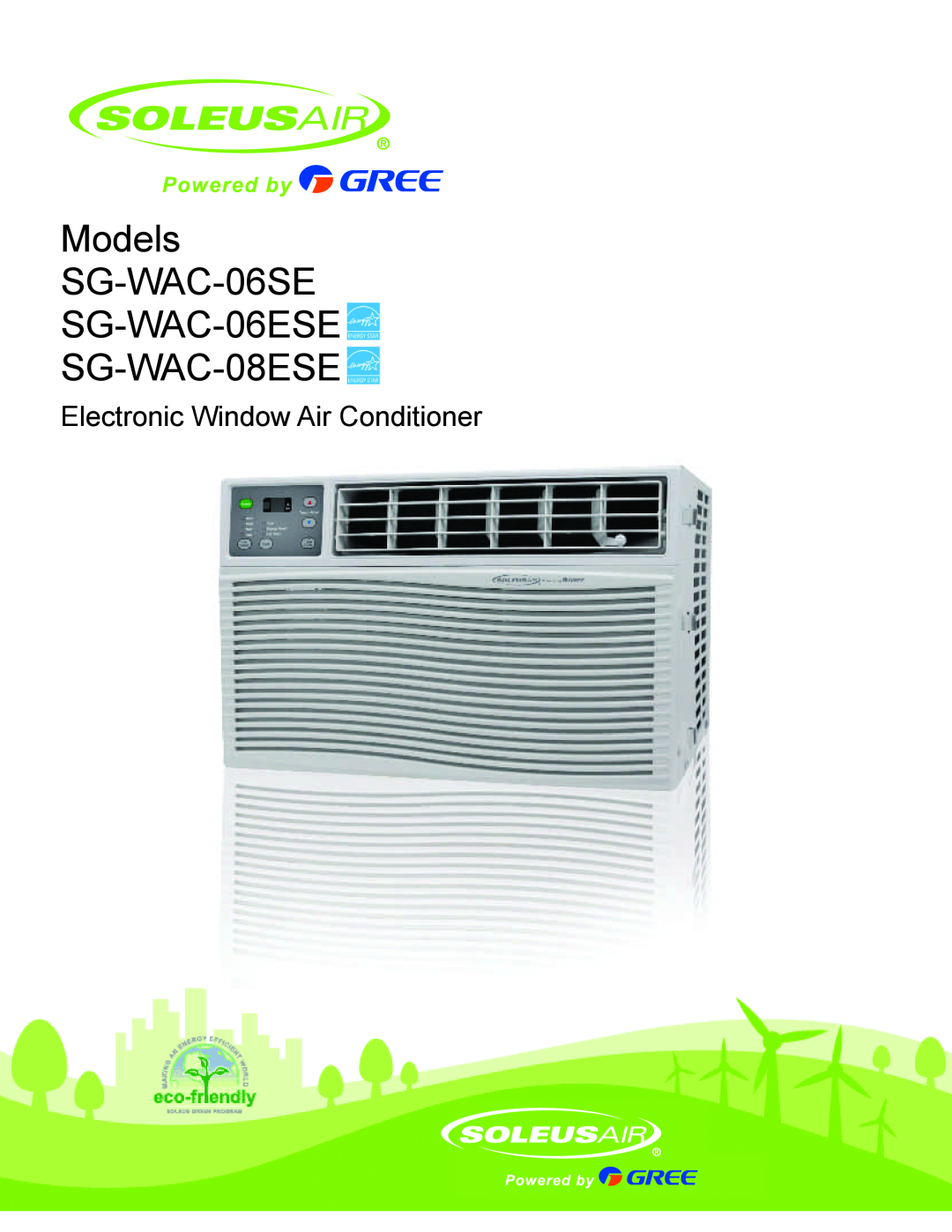 Soleus Air SG-WAC-08ESE, SG-WAC-06ESE, SG-WAC-06SE manual 