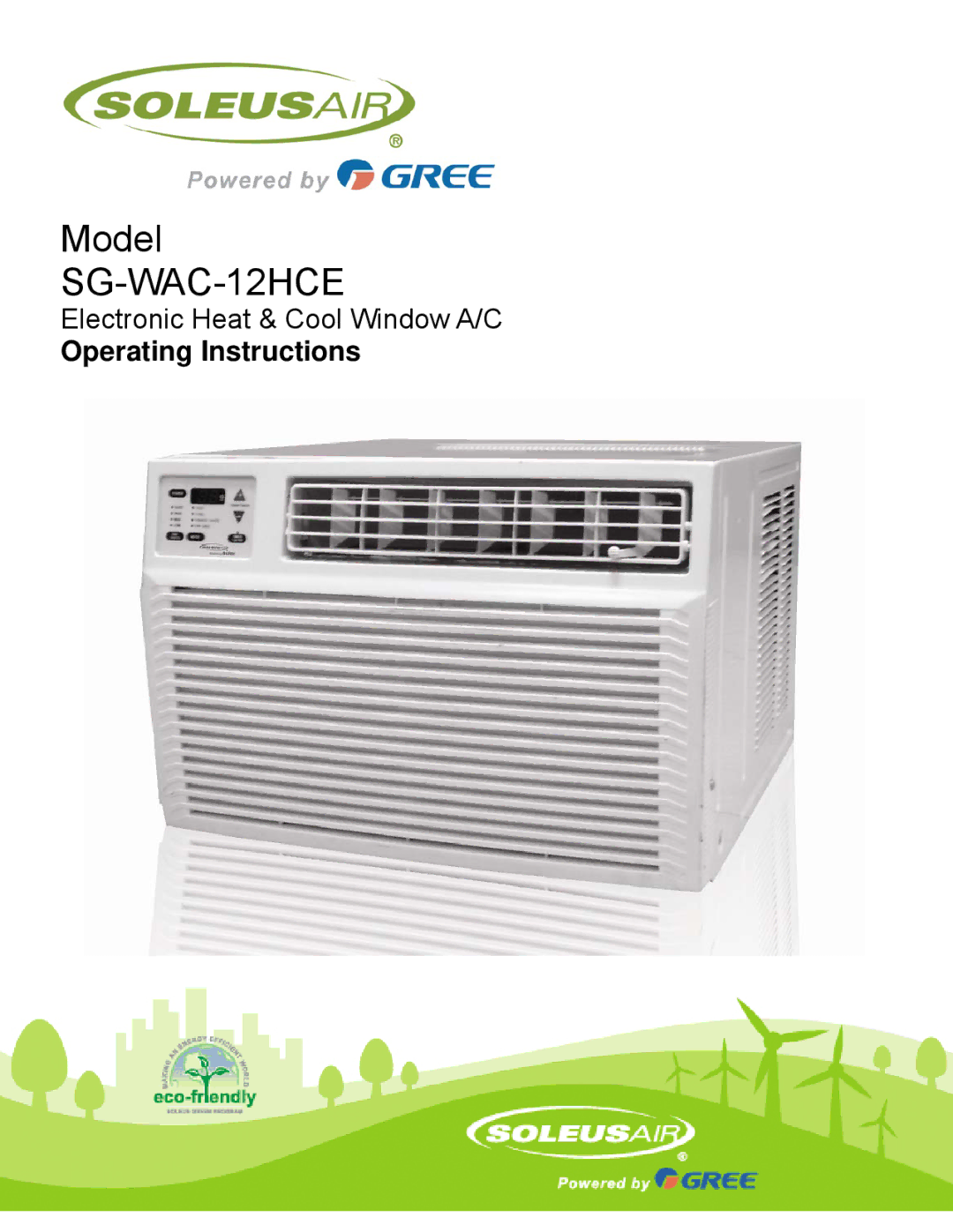 Soleus Air SG-WAC-12HCE operating instructions 
