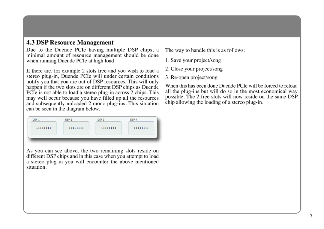 Solid State Logic 82S6MC120A manual DSP Resource Management 