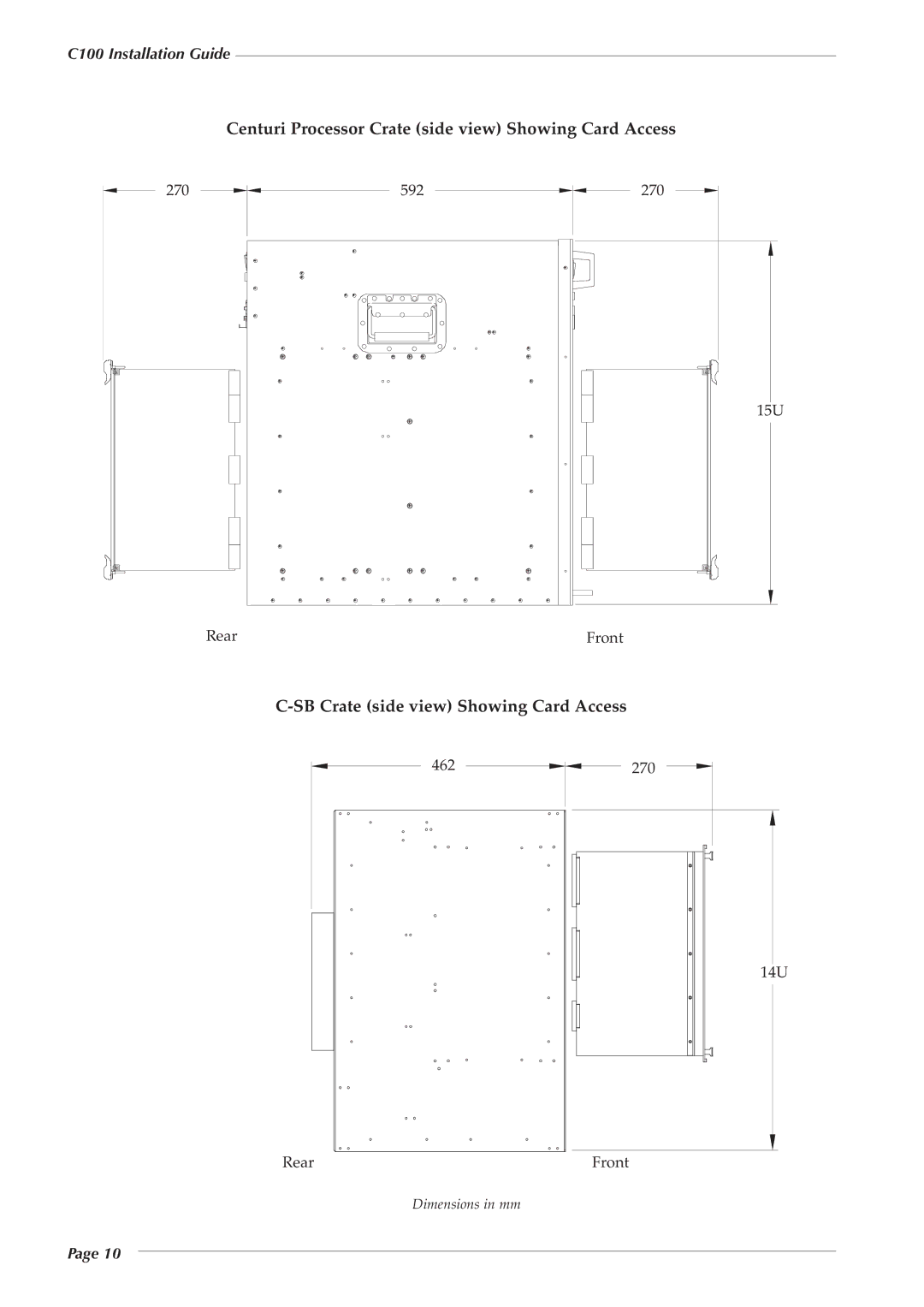 Solid State Logic 82S6PC1010C manual Centuri Processor Crate side view Showing Card Access 