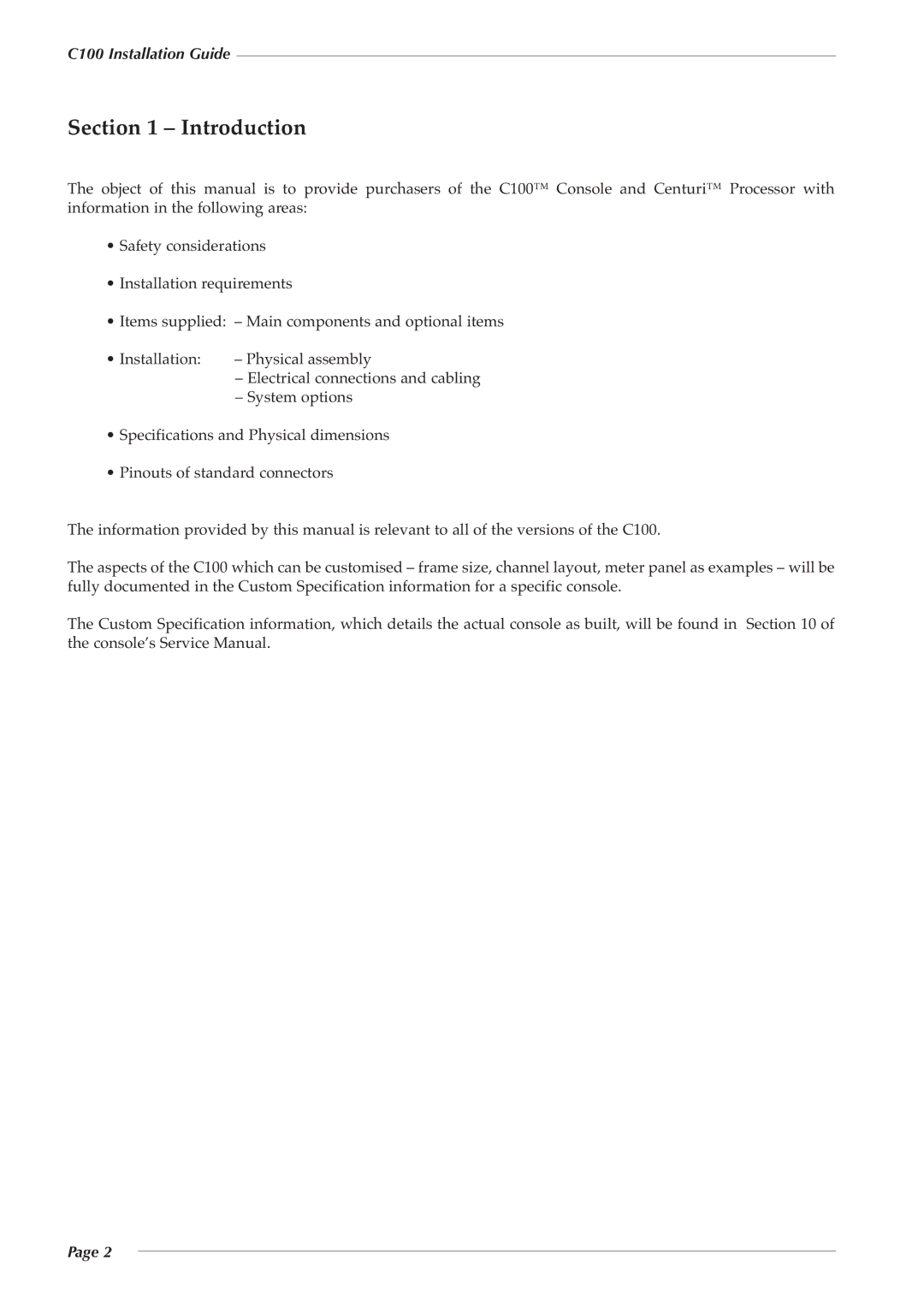 Solid State Logic 82S6PC1010C manual Introduction 