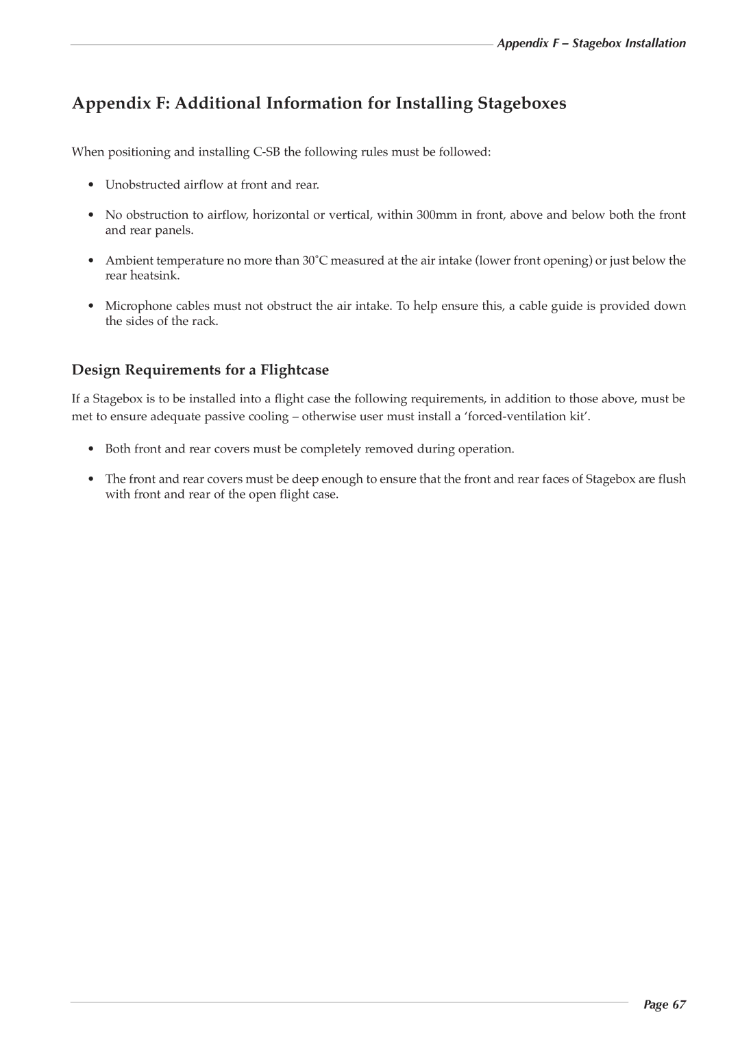 Solid State Logic 82S6PC1010C manual Appendix F Additional Information for Installing Stageboxes 