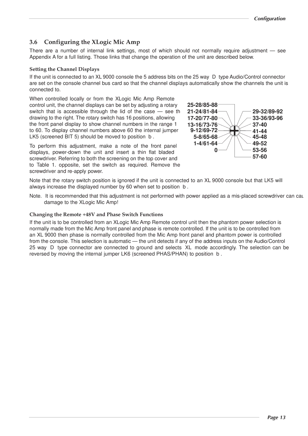 Solid State Logic 82S6XL020E owner manual Configuring the XLogic Mic Amp, Setting the Channel Displays 