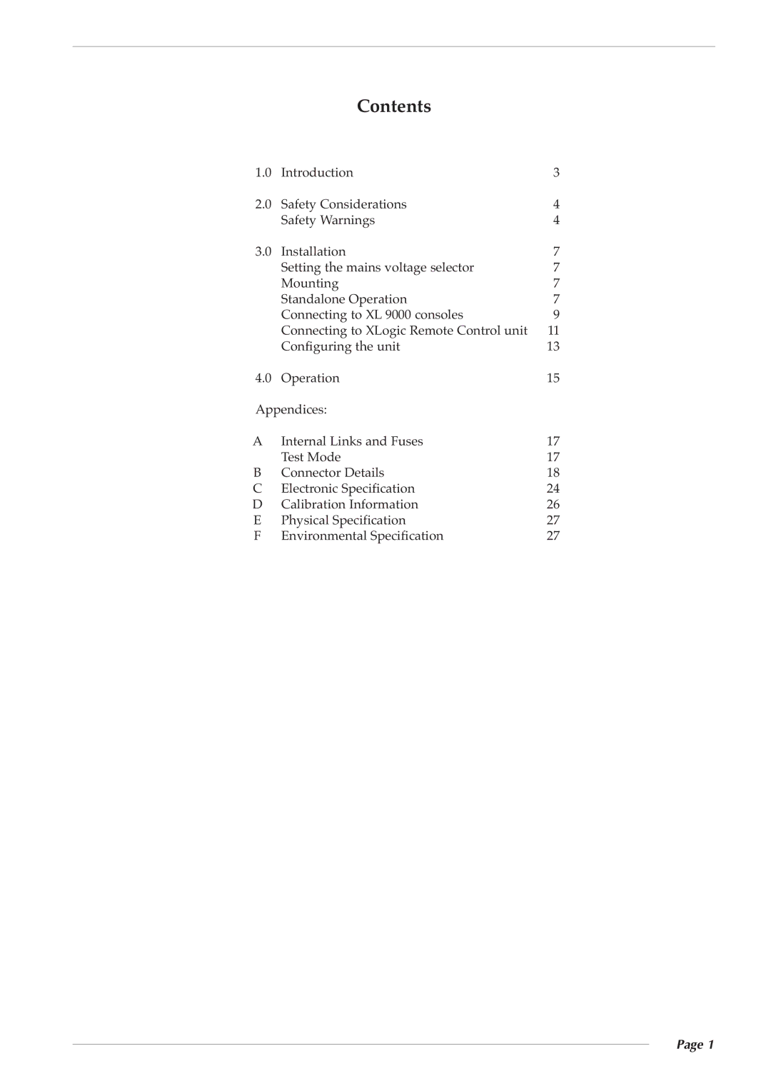 Solid State Logic 82S6XL020E owner manual Contents 