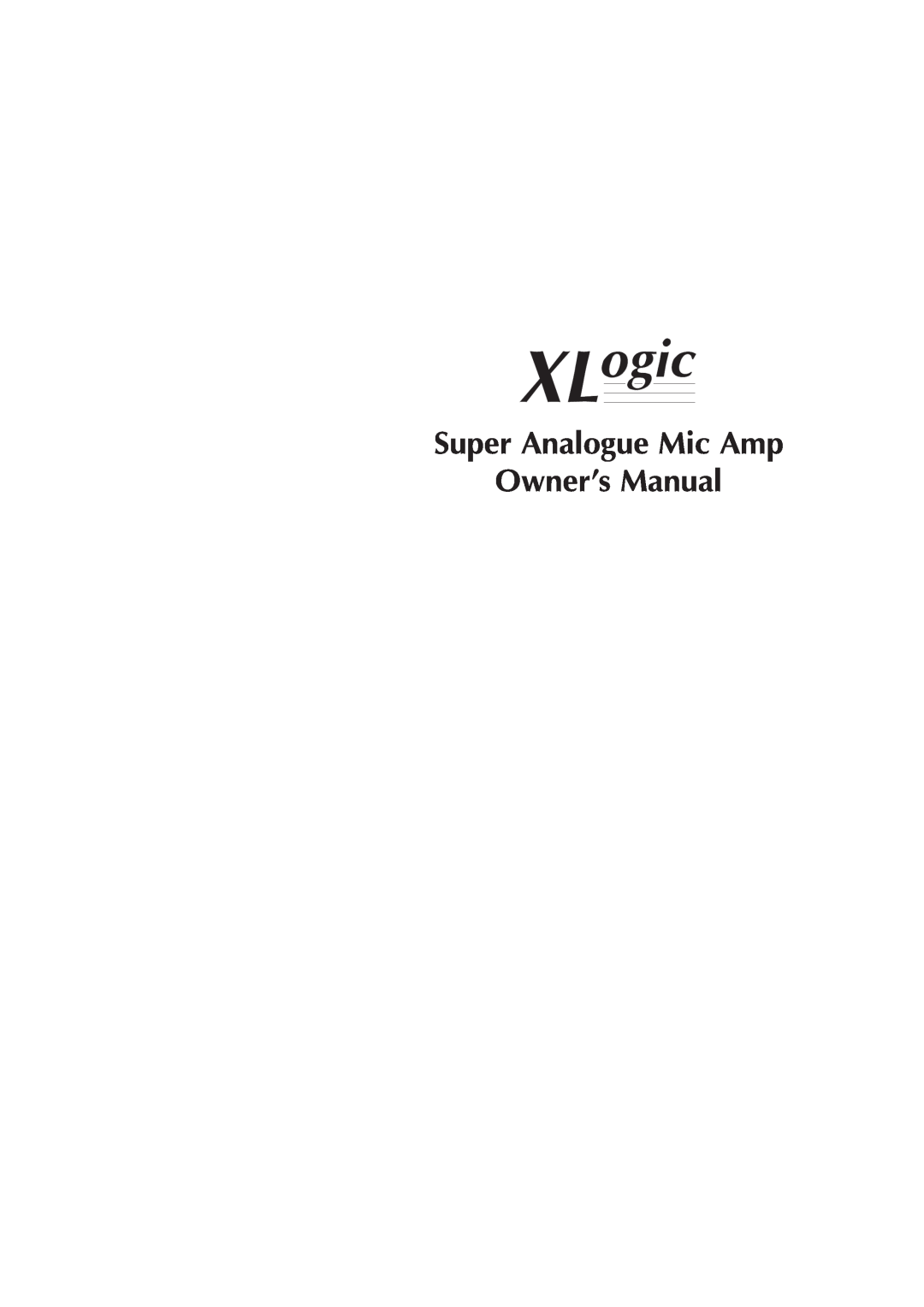 Solid State Logic 82S6XL020E owner manual 