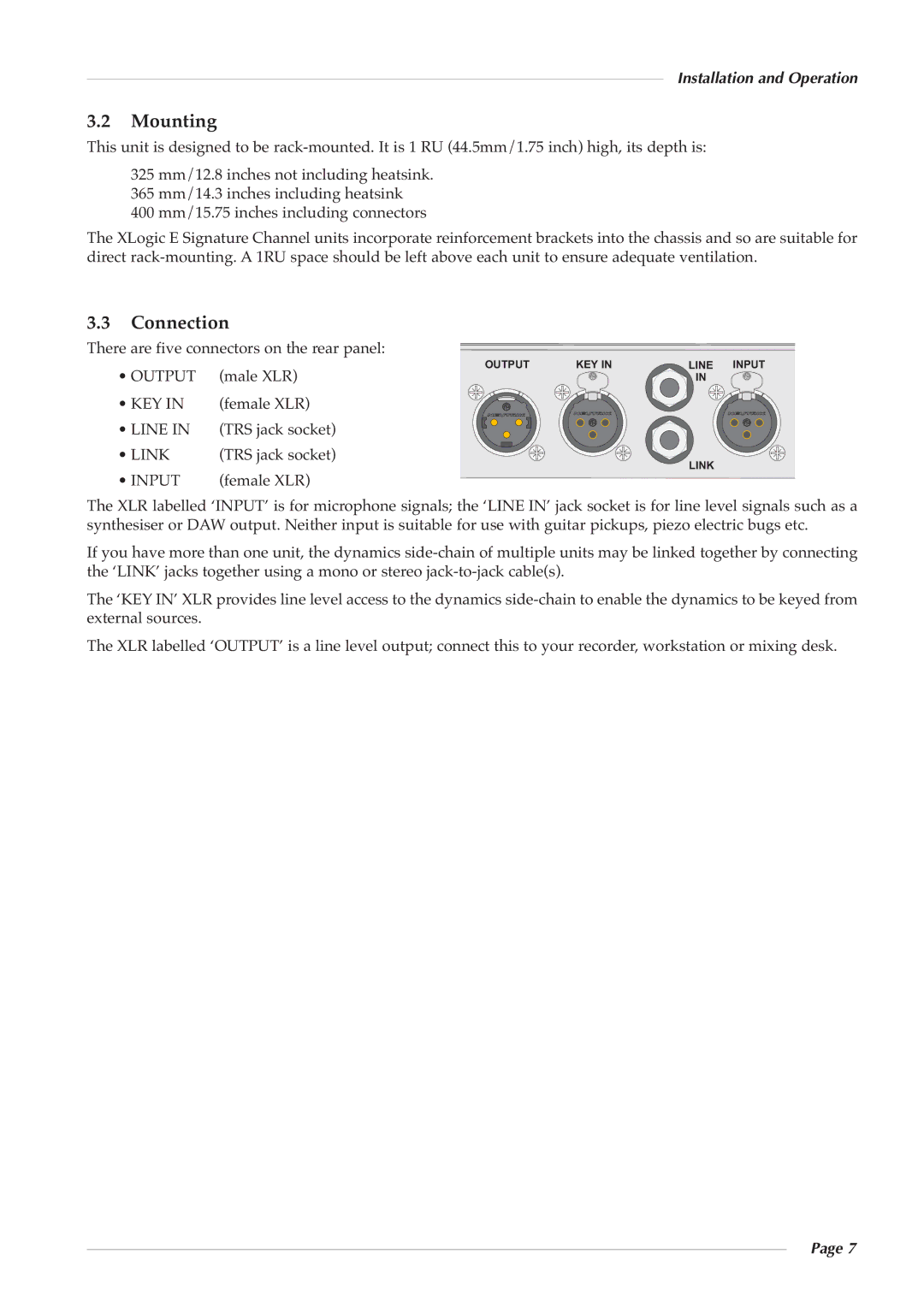 Solid State Logic 82S6XL090A owner manual Mounting, Connection 