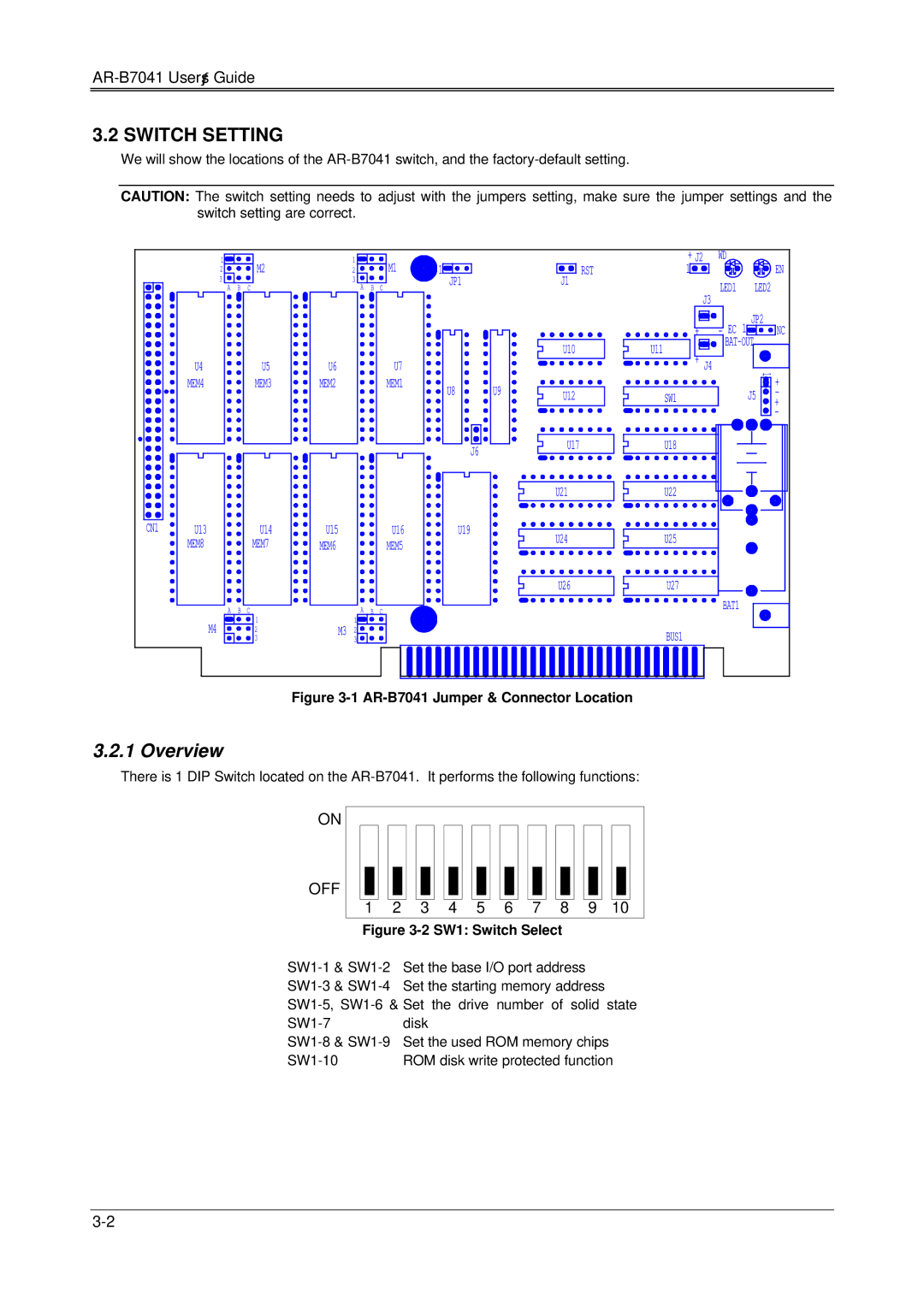 Solid State Logic AR-B7041 manual Switch Setting, Overview 