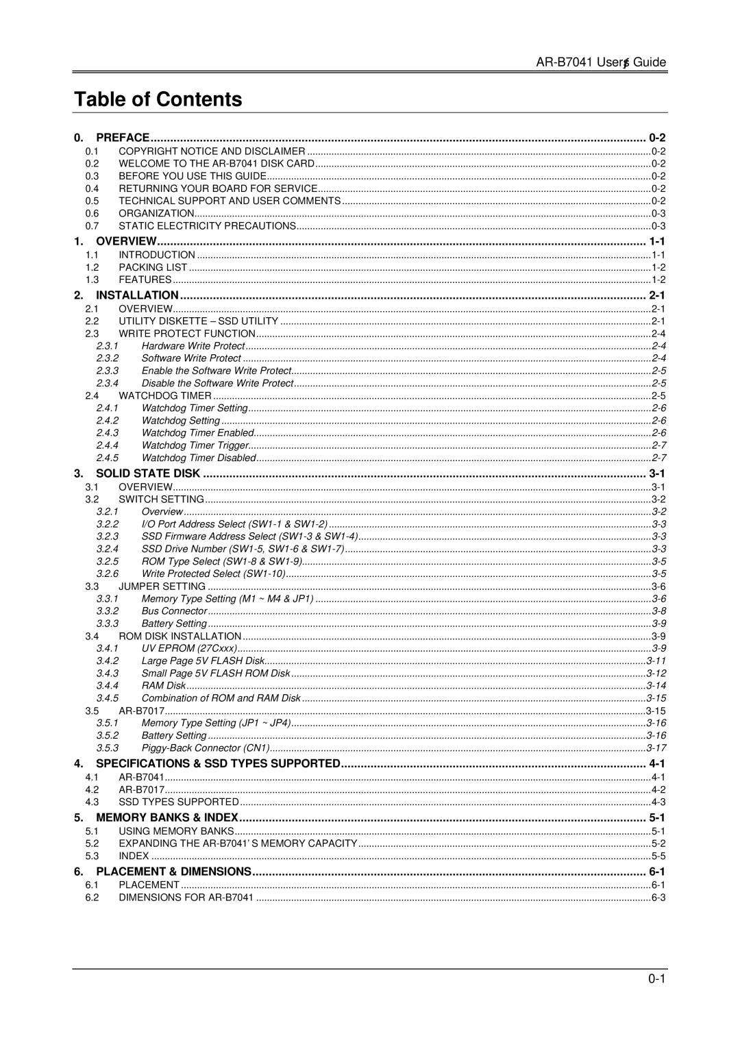 Solid State Logic AR-B7041 manual Table of Contents 