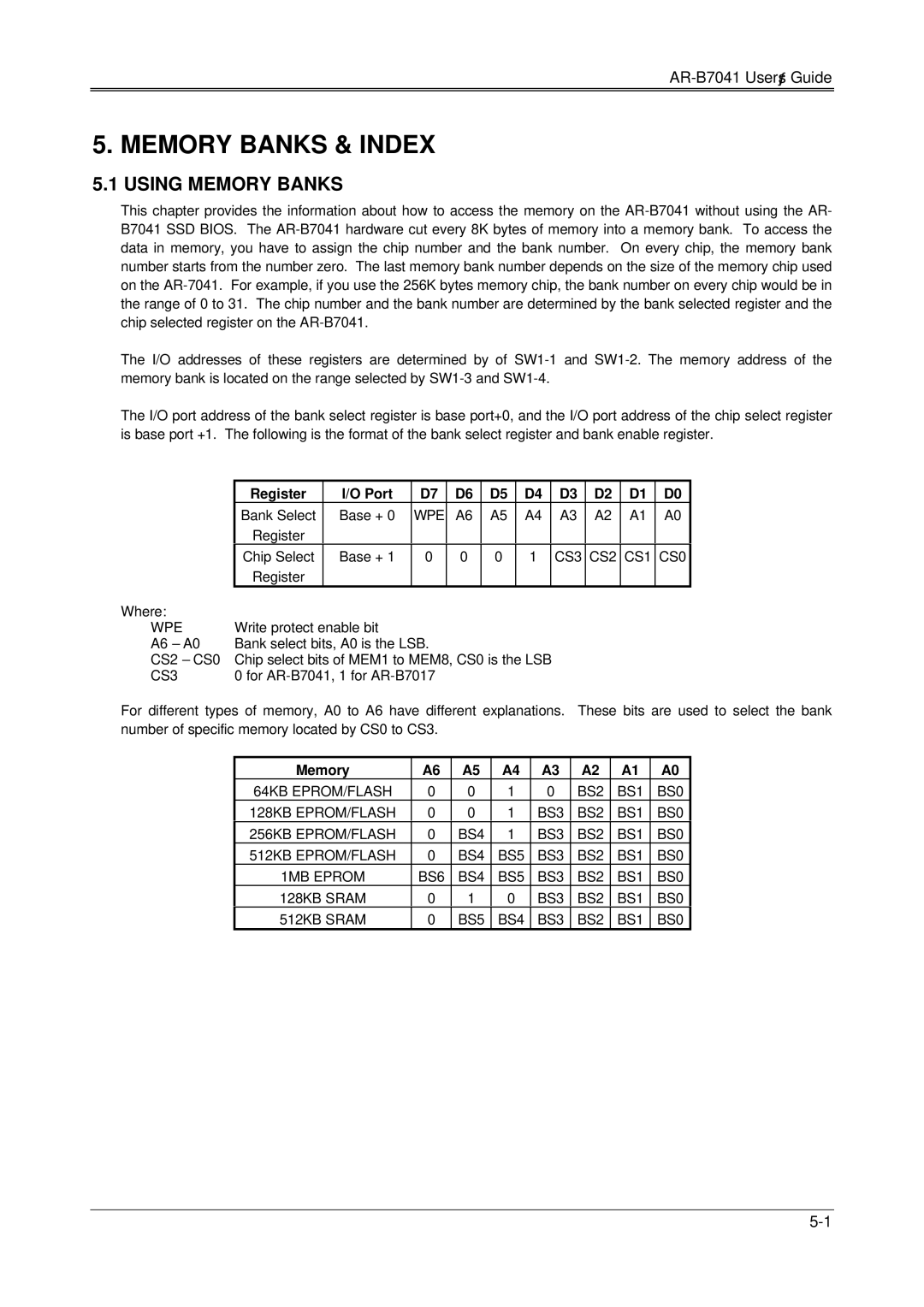 Solid State Logic AR-B7041 manual Memory Banks & Index, Using Memory Banks, Register Port 