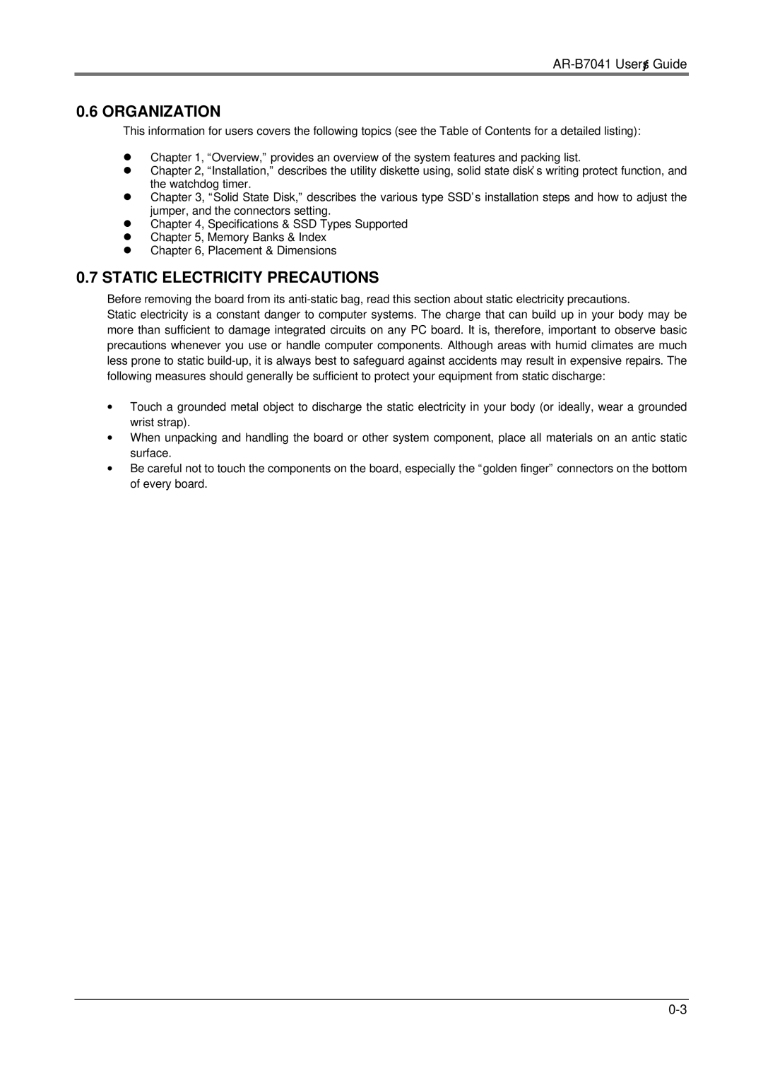 Solid State Logic AR-B7041 manual Organization, Static Electricity Precautions 