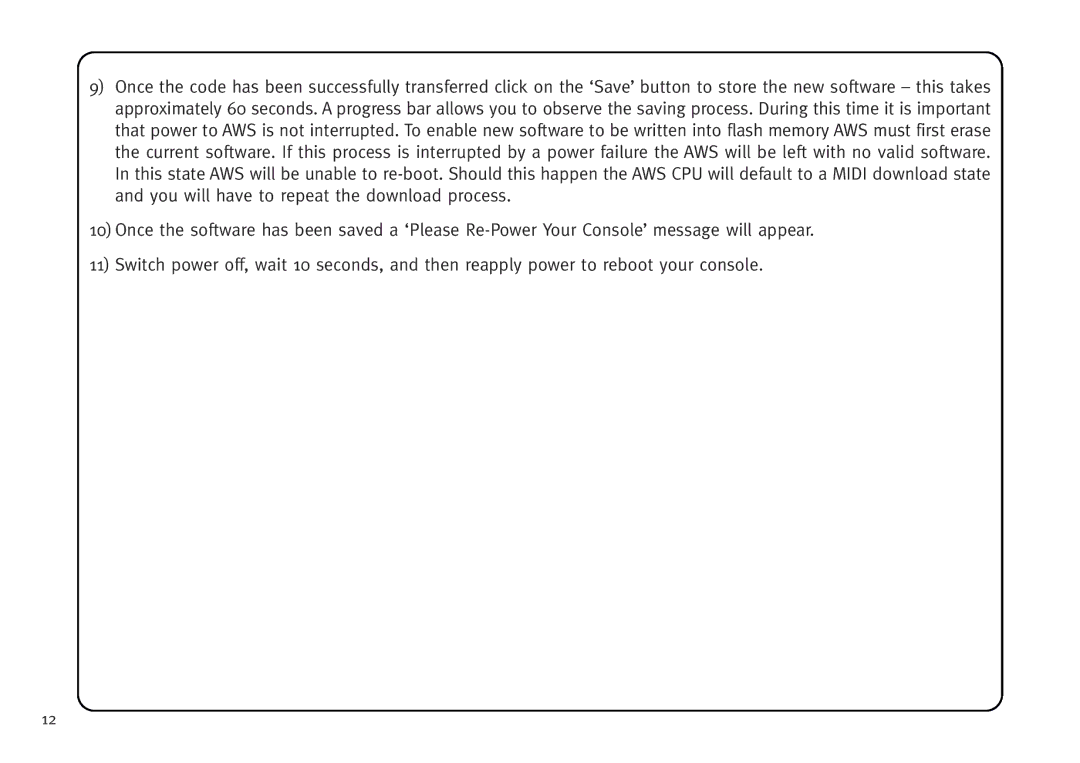 Solid State Logic AWS V4 manual 