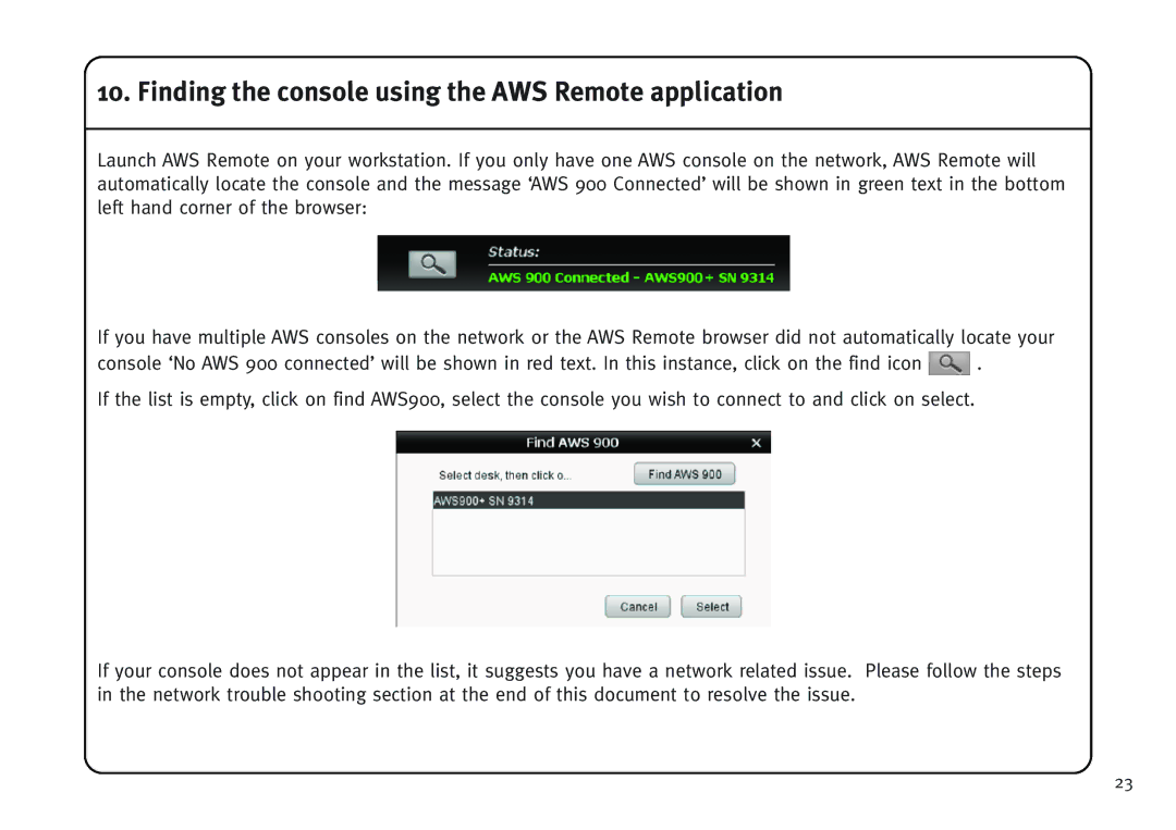 Solid State Logic AWS V4 manual Finding the console using the AWS Remote application 