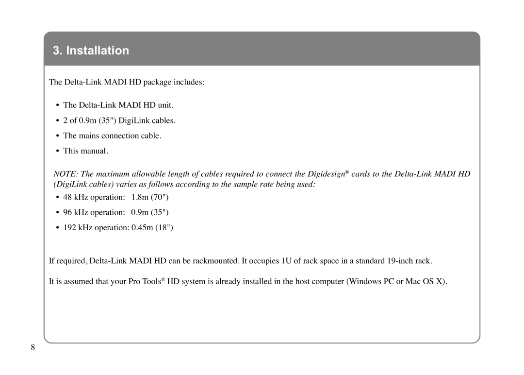 Solid State Logic LINK MADI HD manual Installation 