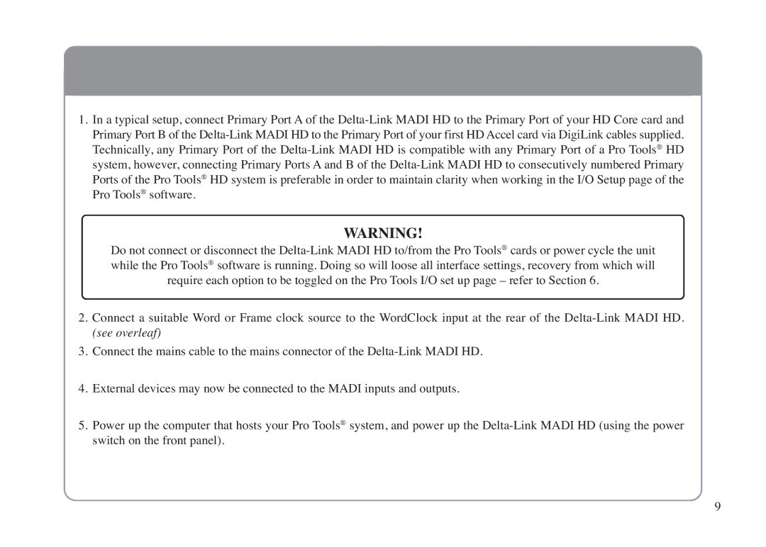 Solid State Logic LINK MADI HD manual See overleaf 