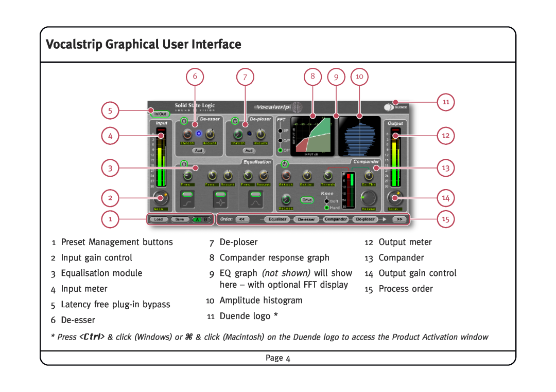 Solid State Logic manual Vocalstrip Graphical User Interface 