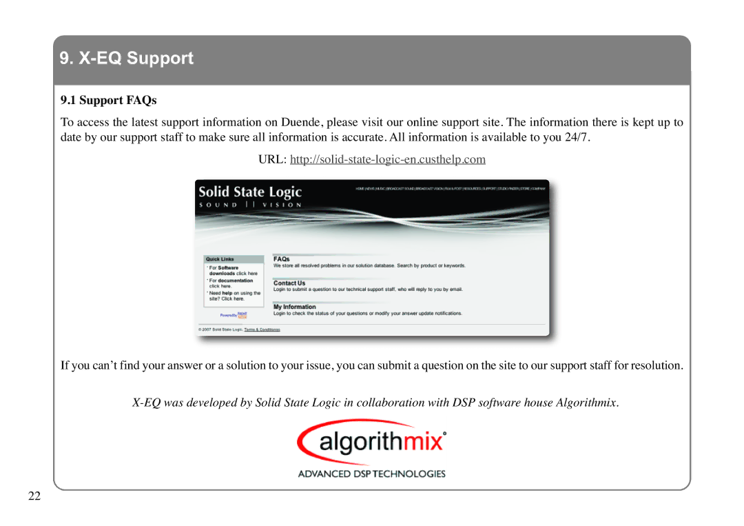 Solid State Logic X-EQ manual EQ Support, Support FAQs 