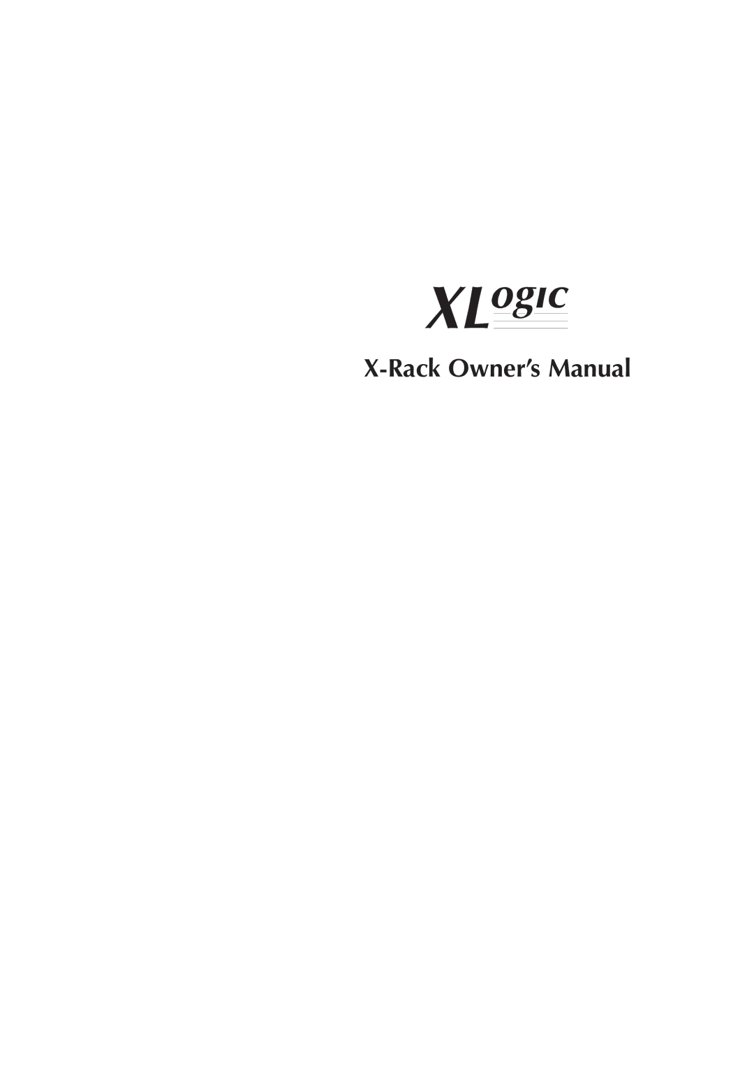 Solid State Logic X-Logic Series owner manual 