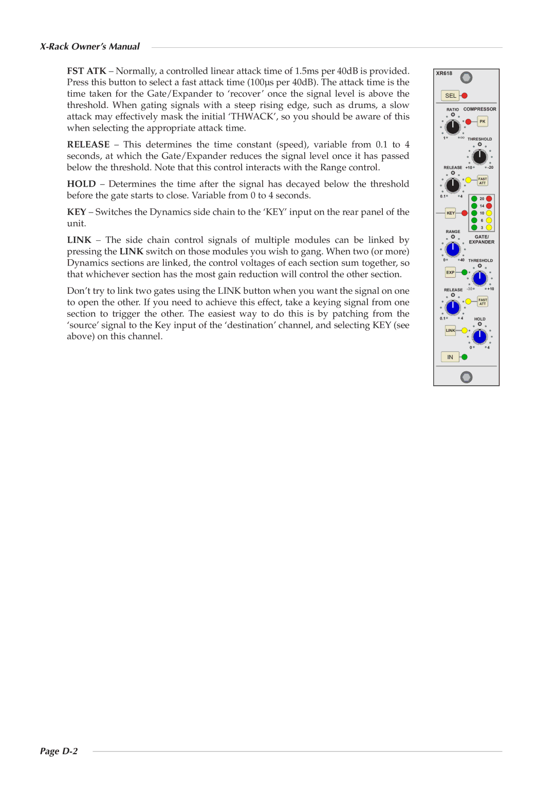 Solid State Logic X-Logic Series owner manual D-2 