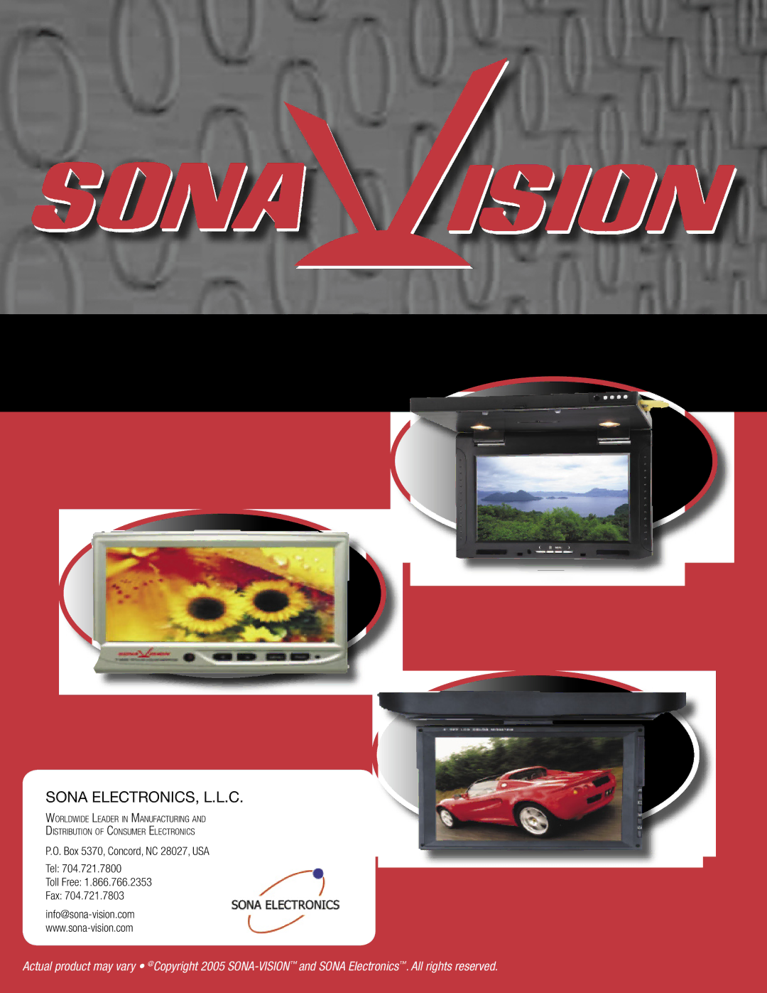 SONA Electronics SE560 manual Sona ELECTRONICS, L.L.C 