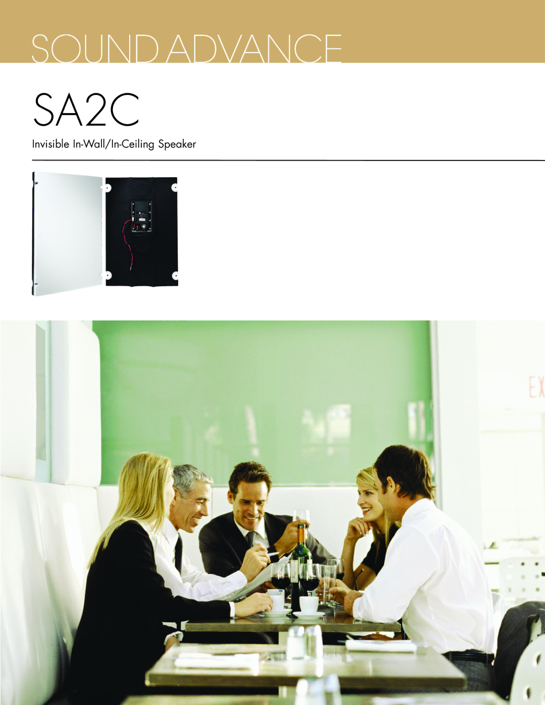 Sonance SA2C manual Invisible In-Wall/In-Ceiling Speaker 