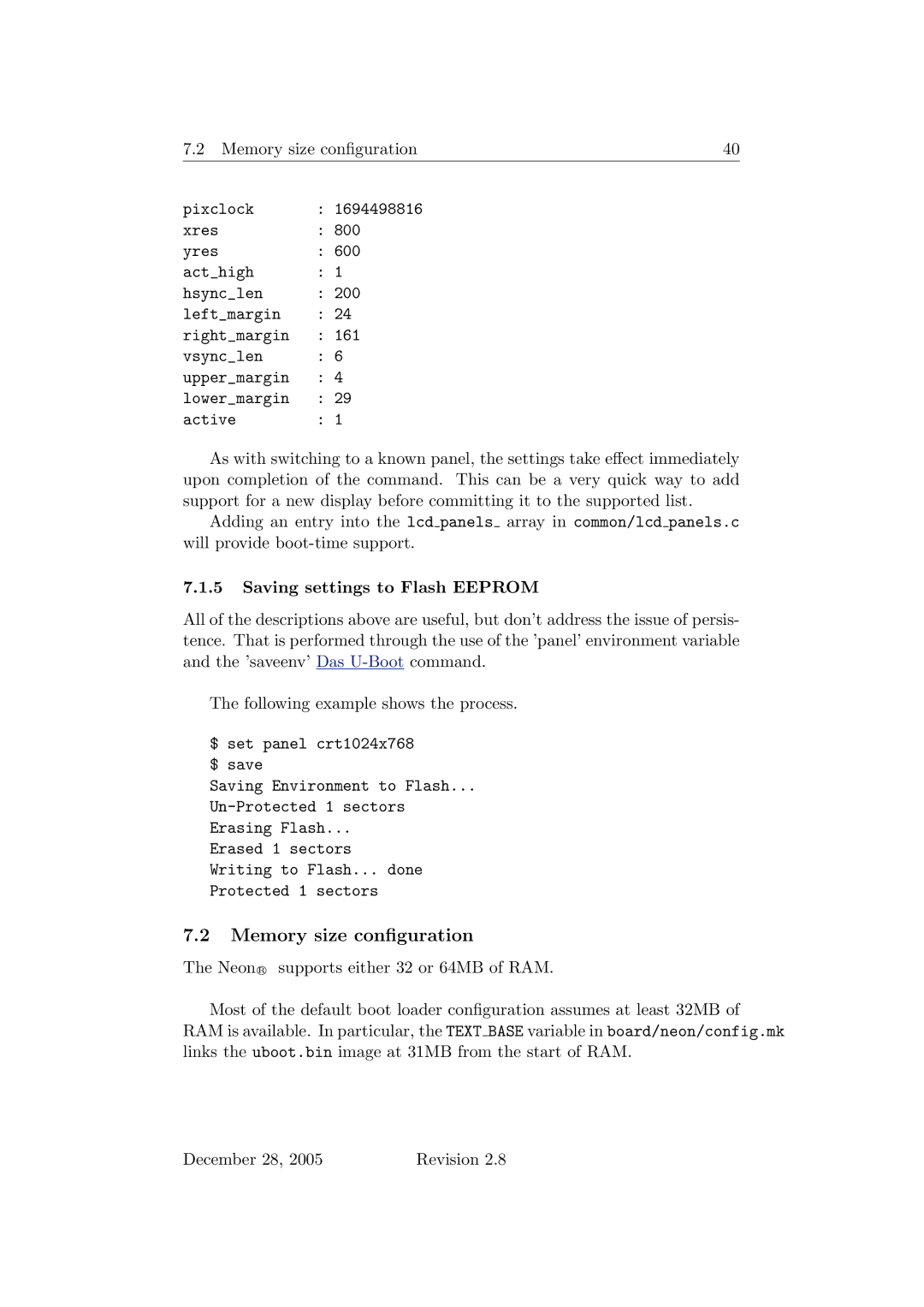 Sonic Alert 2.8 user manual Memory size conﬁguration 