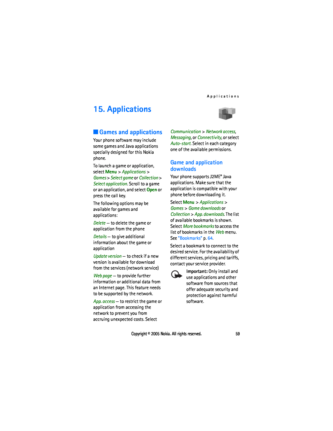 Sonic Alert 6021 Applications, Games and applications, The following options may be available for games and applications 