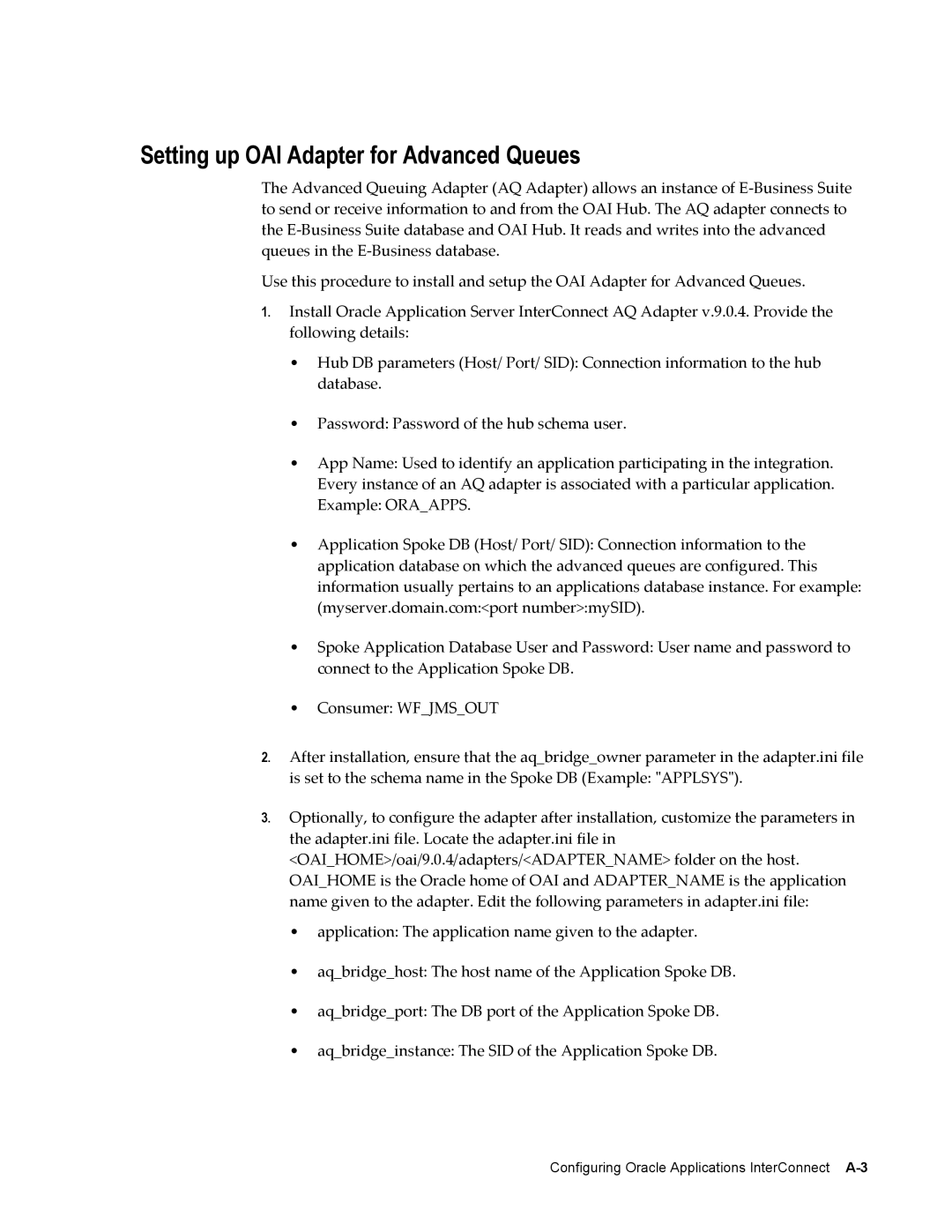 Sonic Alert B31540-02 manual Setting up OAI Adapter for Advanced Queues 