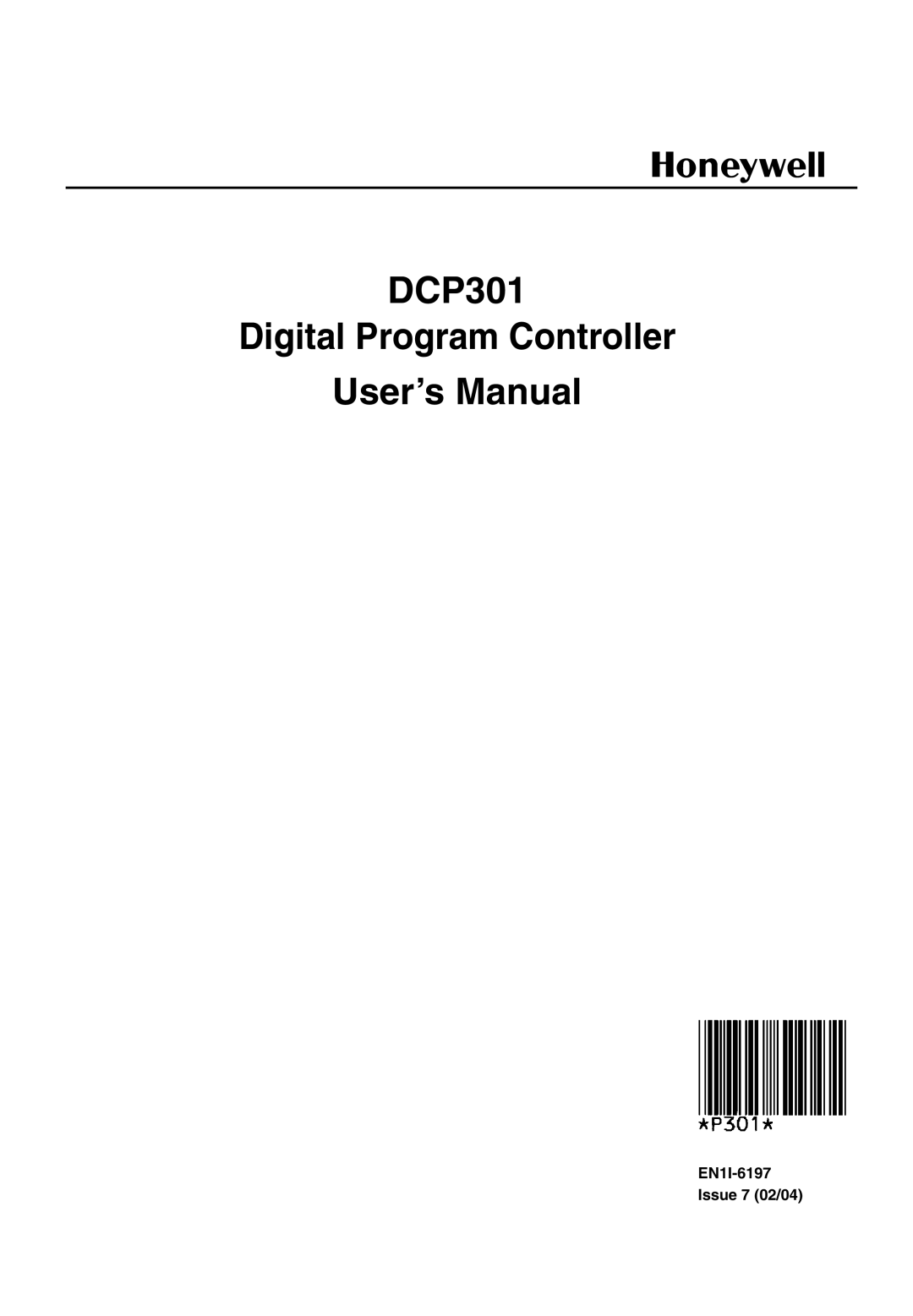 Sonic Alert user manual DCP301 Digital Program Controller User’s Manual, EN1I-6197 Issue 7 02/04 