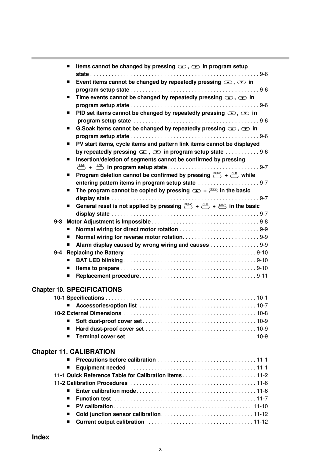 Sonic Alert DCP301 user manual Specifications, Calibration, Index 