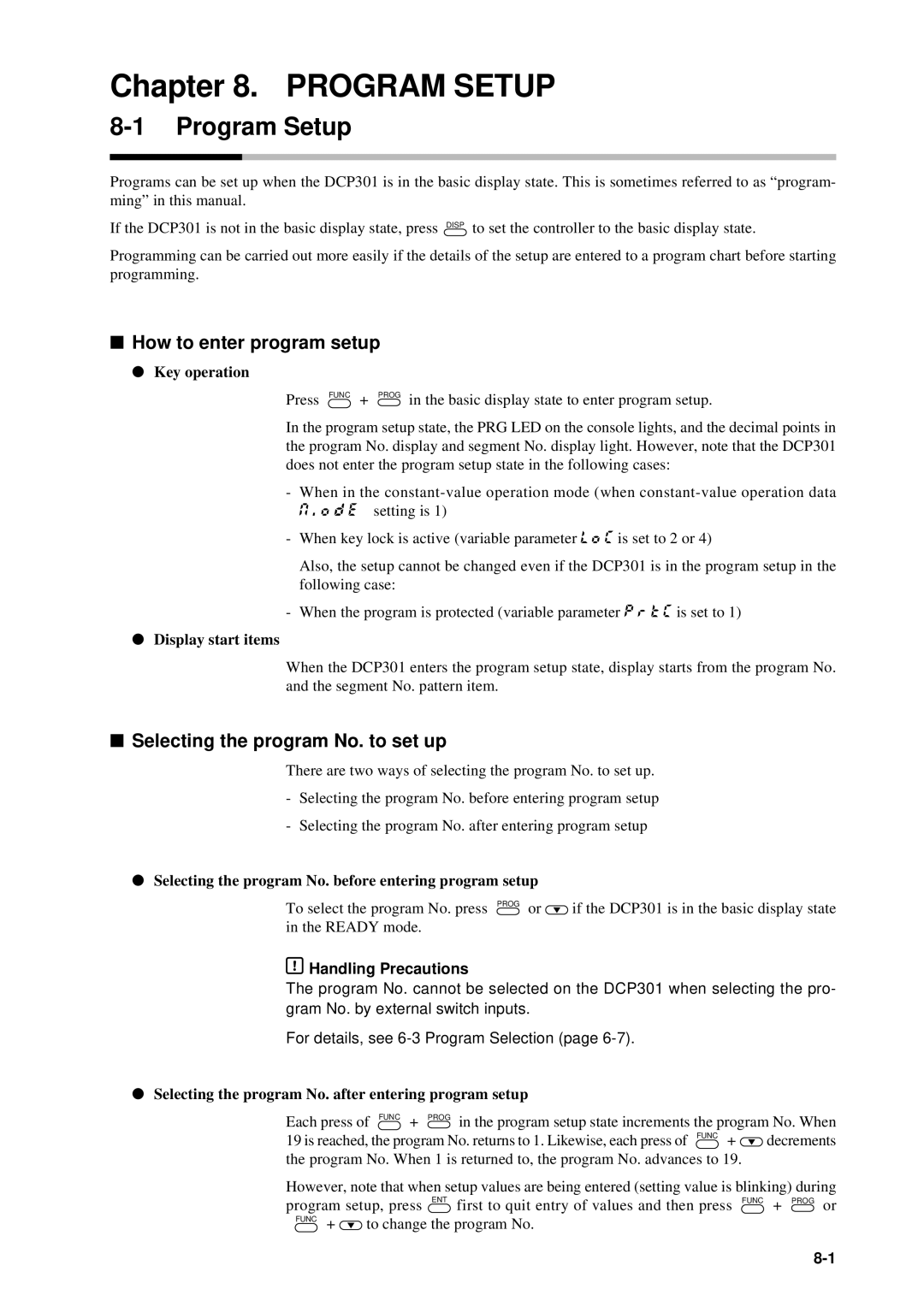 Sonic Alert DCP301 user manual Program Setup, How to enter program setup, Selecting the program No. to set up 