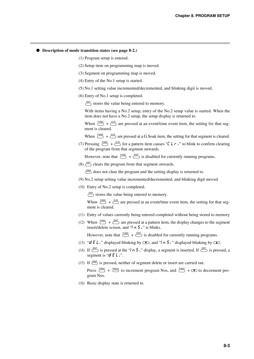 Sonic Alert DCP301 user manual Description of mode transition states see 