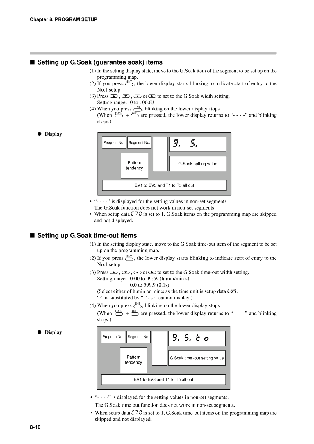 Sonic Alert DCP301 user manual Setting up G.Soak guarantee soak items, Setting up G.Soak time-out items 