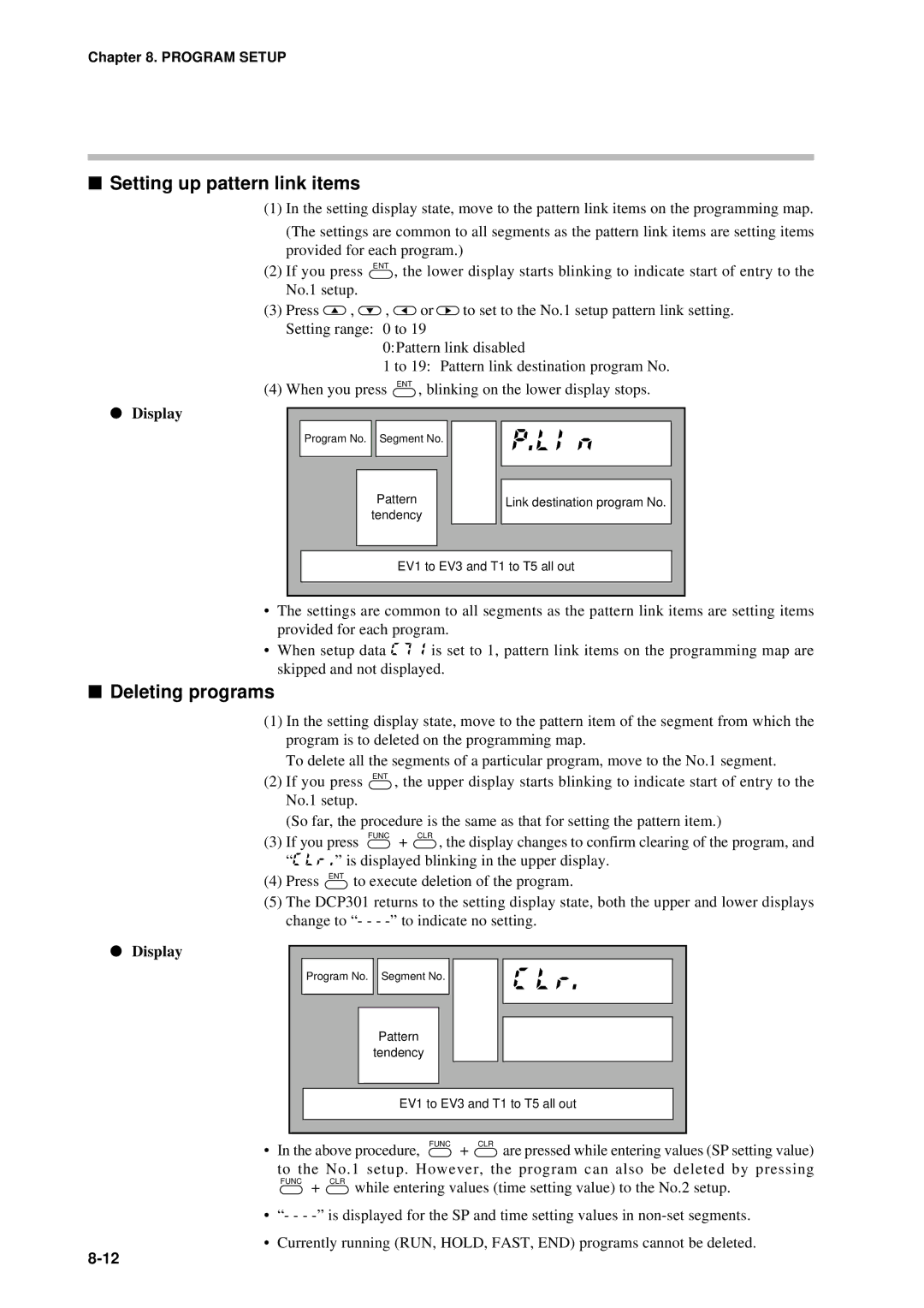 Sonic Alert DCP301 user manual Setting up pattern link items, Deleting programs 