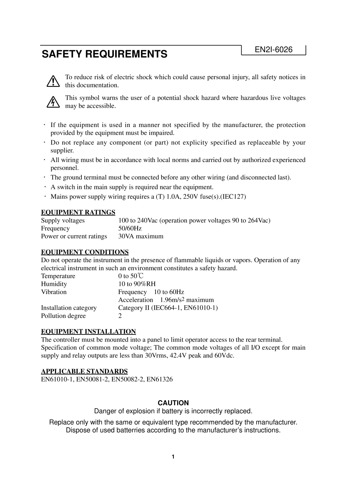 Sonic Alert DCP301 user manual Safety Requirements 