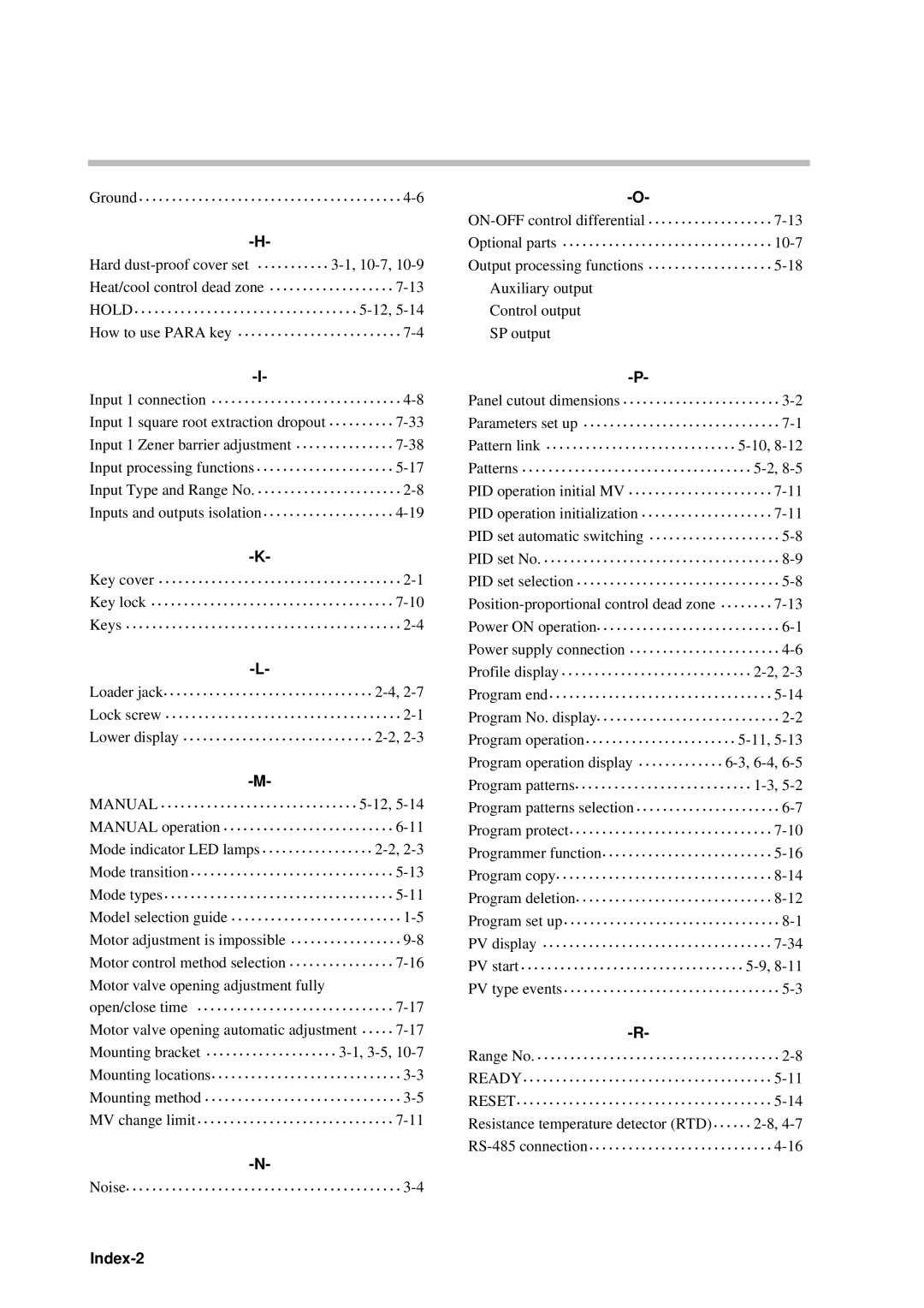 Sonic Alert DCP301 user manual Control output SP output, Index-2 