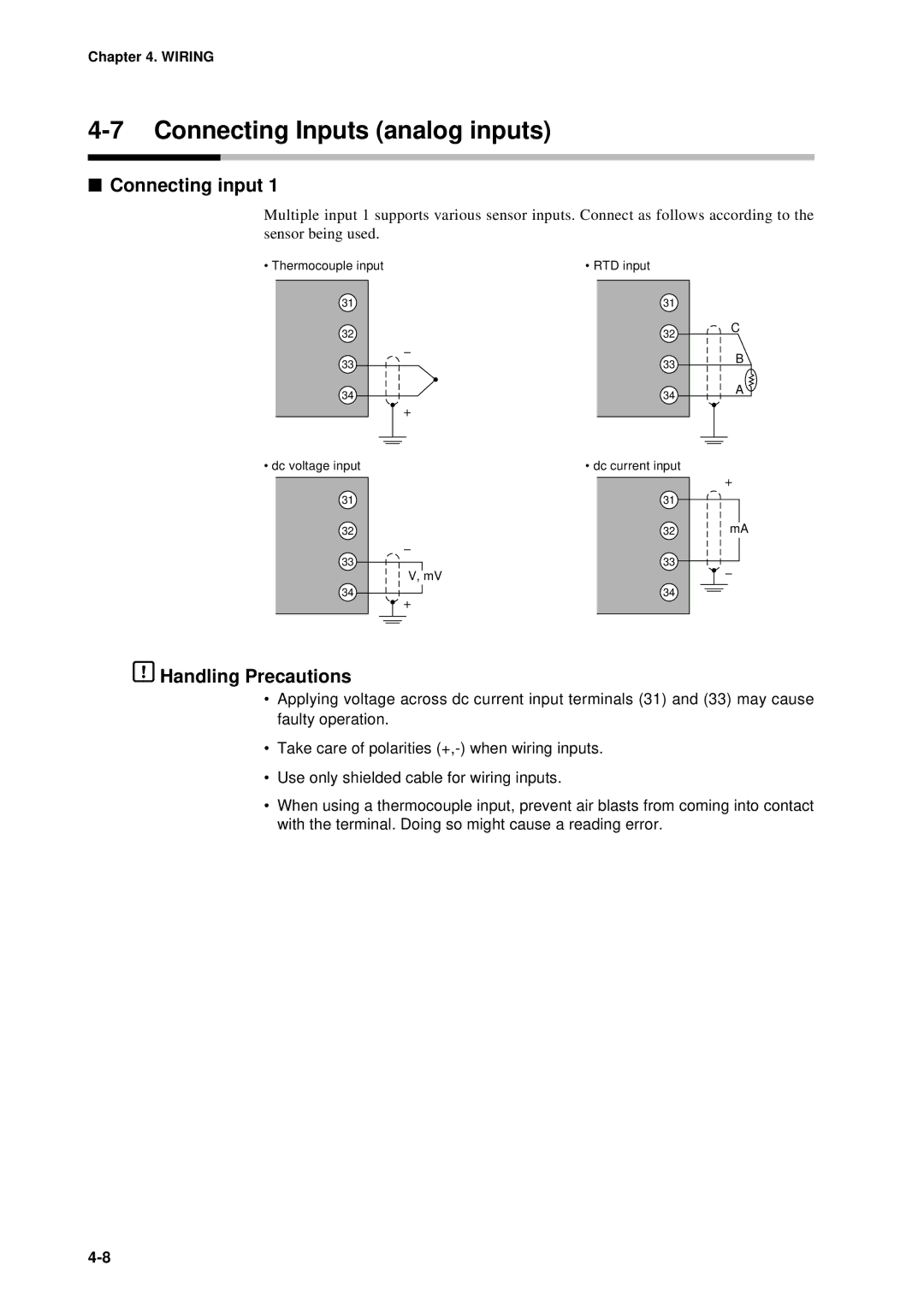 Sonic Alert DCP301 user manual Connecting Inputs analog inputs, Connecting input 