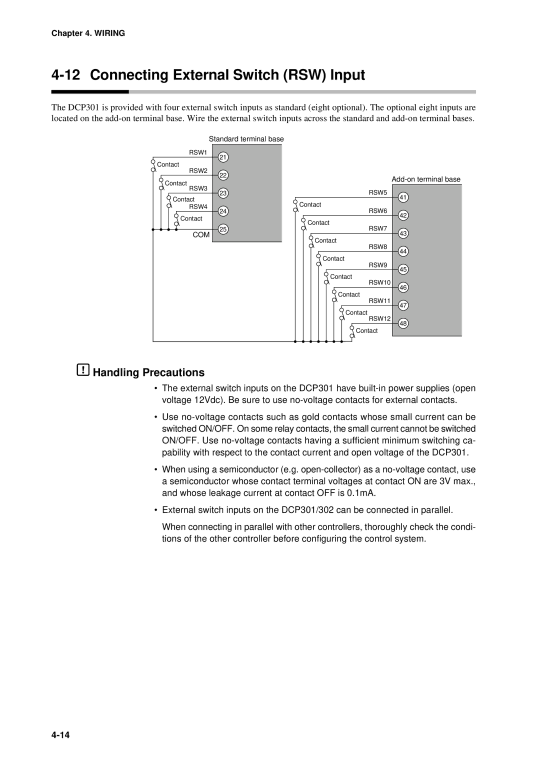 Sonic Alert DCP301 user manual Connecting External Switch RSW Input 