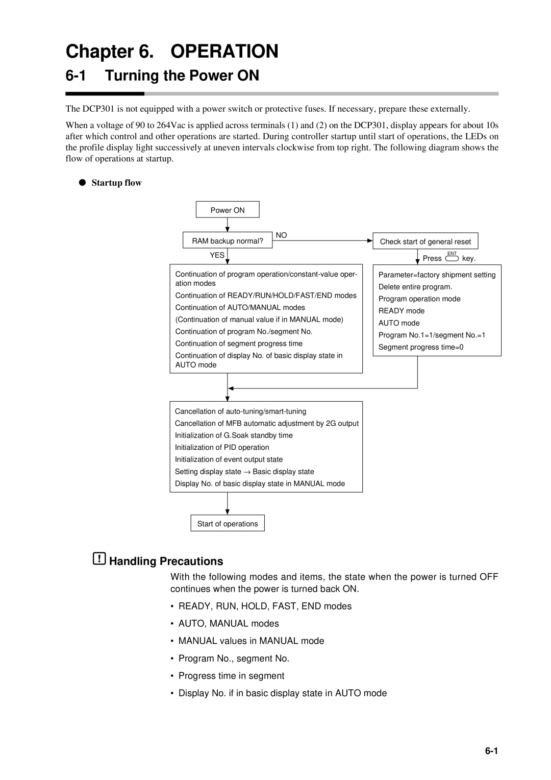 Sonic Alert DCP301 user manual Turning the Power on, Startup flow 